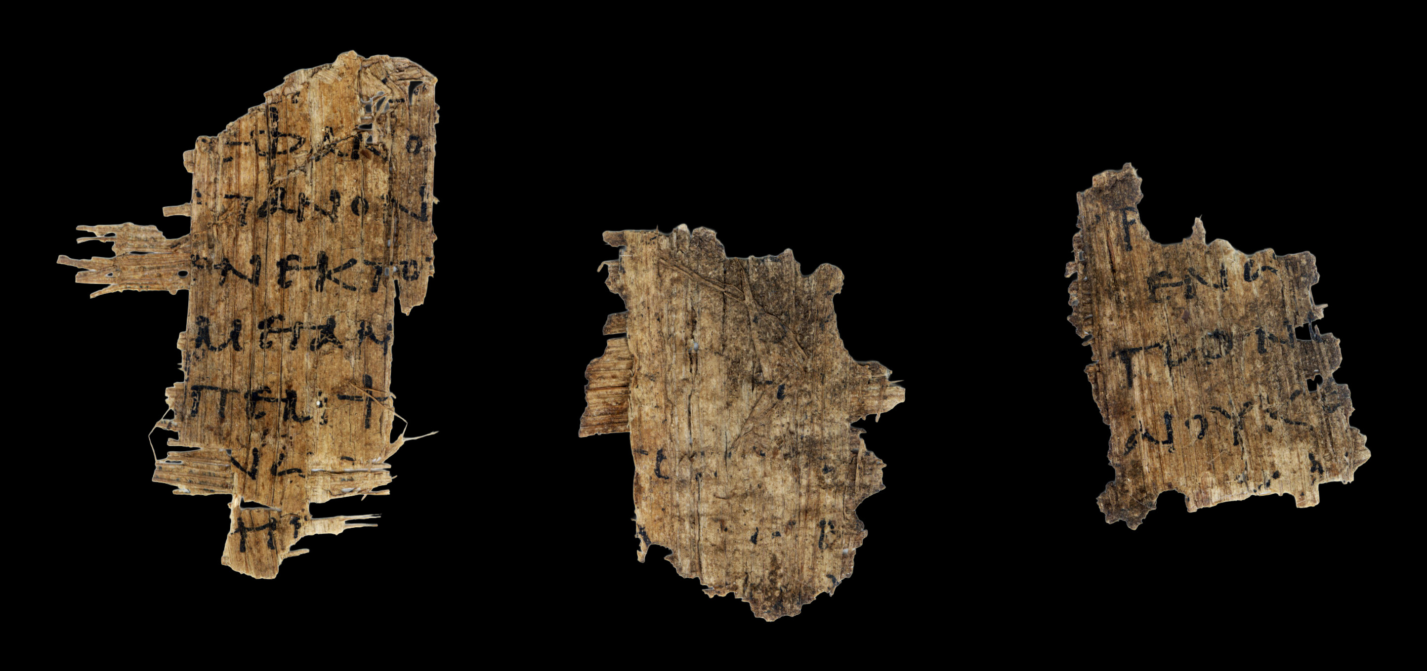 Papyrus 115 showing Revelation 14:10 from Mid-to-Late 3rd Century found in Oxyrhynchus, Egypt, currently housed at Ashmolean Museum