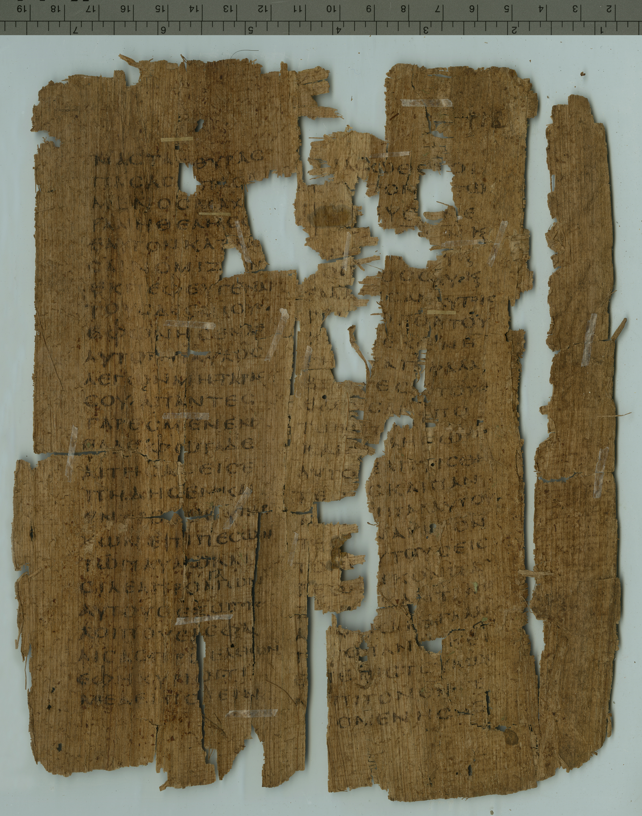 Papyrus 127 showing Acts 16:2 from 5th Century found in Oxyrhynchus, Egypt, currently housed at Sackler Library, Oxford