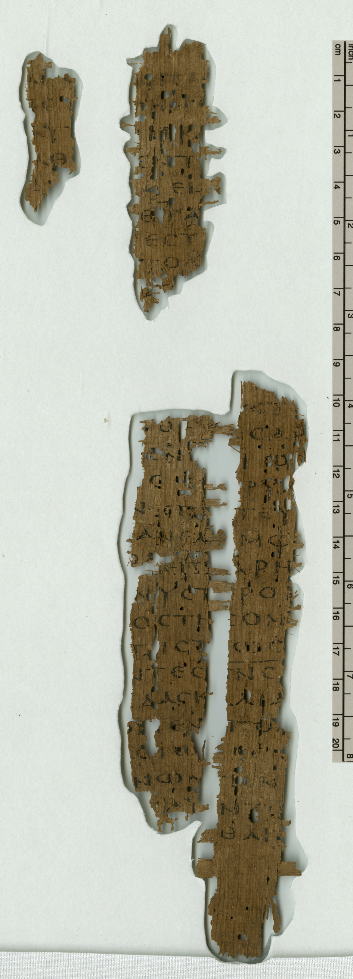 Papyrus 133 showing 1 Timothy 3:13 from Mid 3rd Century found in Oxyrhynchus, Egypt, currently housed at Bodleian Art, Archaeology and Ancient World Library, University of Oxford, Oxford, England