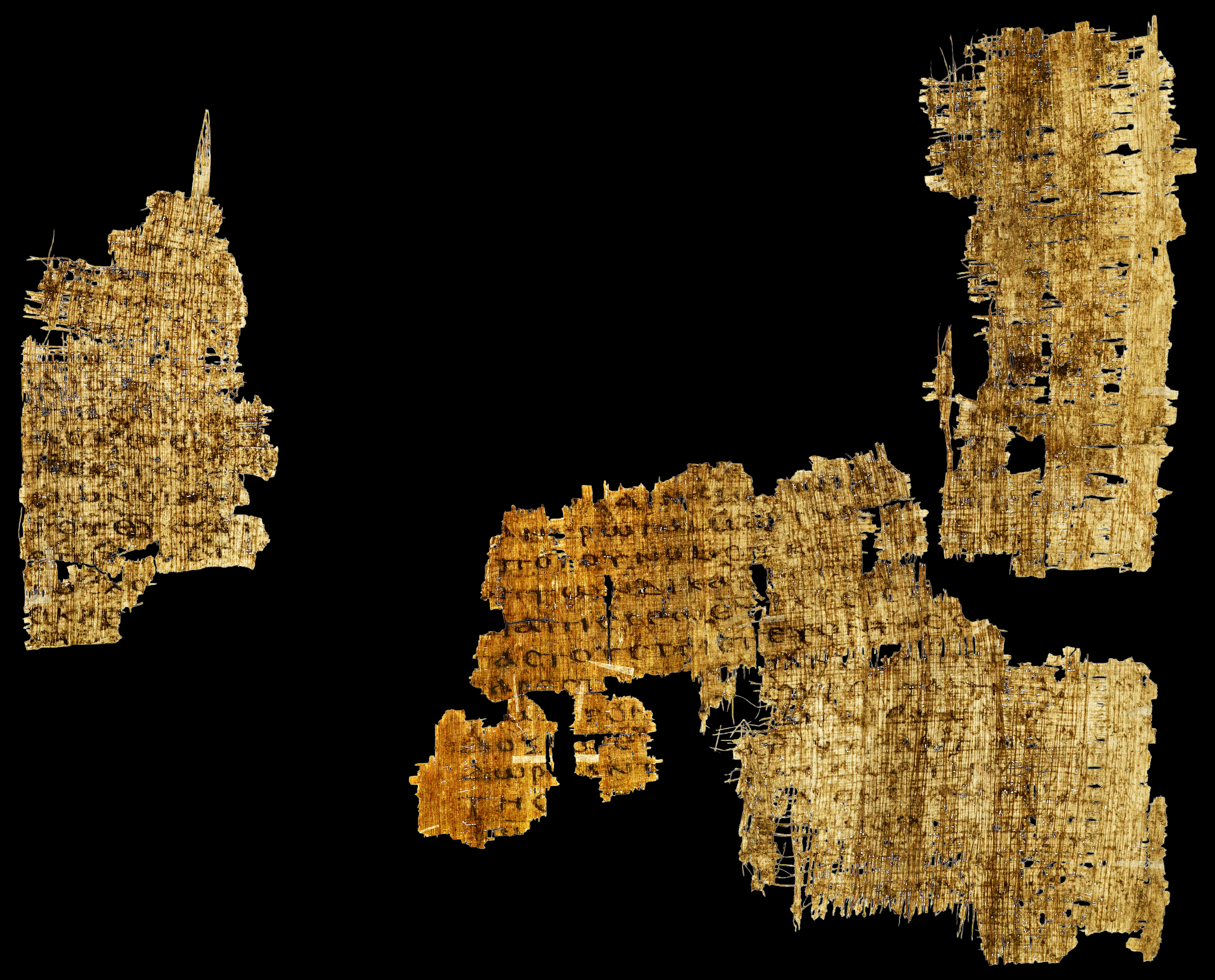 Papyrus 40 showing Romans 3:21 from 3rd Century found in Egypt, currently housed at Institut für Papyrologie, University of Heidelberg