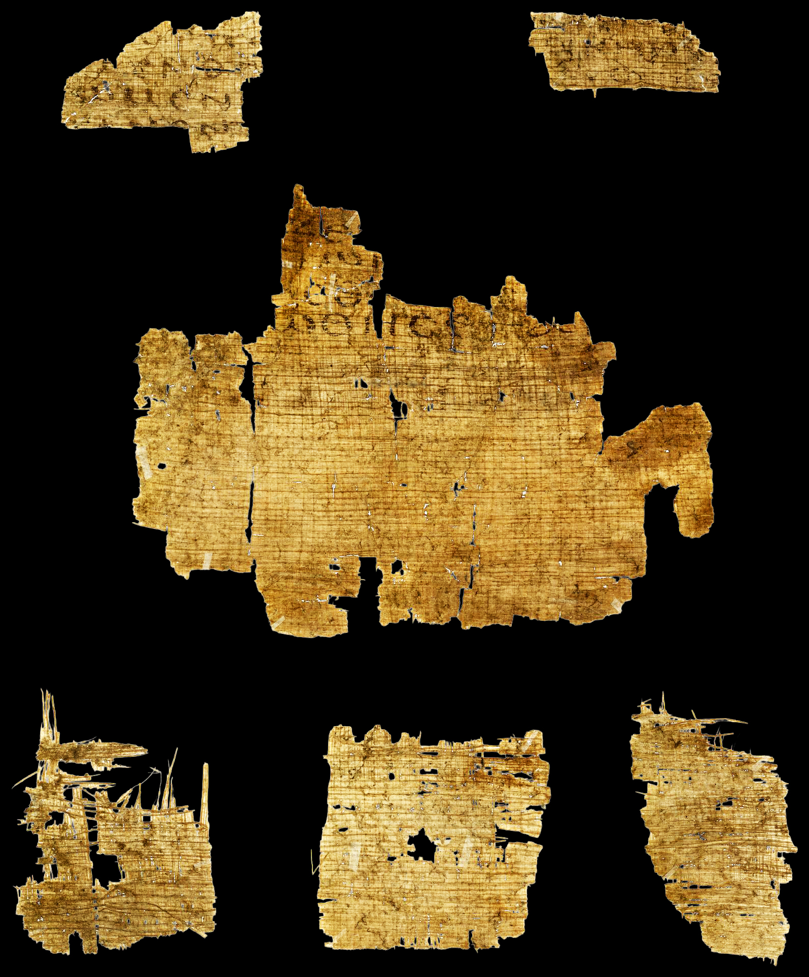 Papyrus 40 showing Romans 1:27 from 3rd Century found in Egypt, currently housed at Institut für Papyrologie, University of Heidelberg