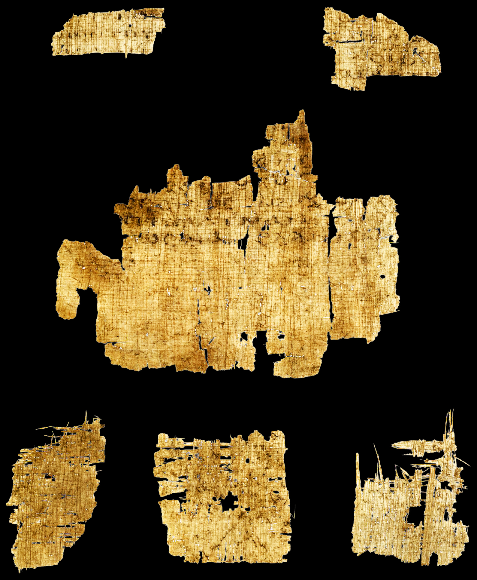 Papyrus 40 showing Romans 2:1 from 3rd Century found in Egypt, currently housed at Institut für Papyrologie, University of Heidelberg