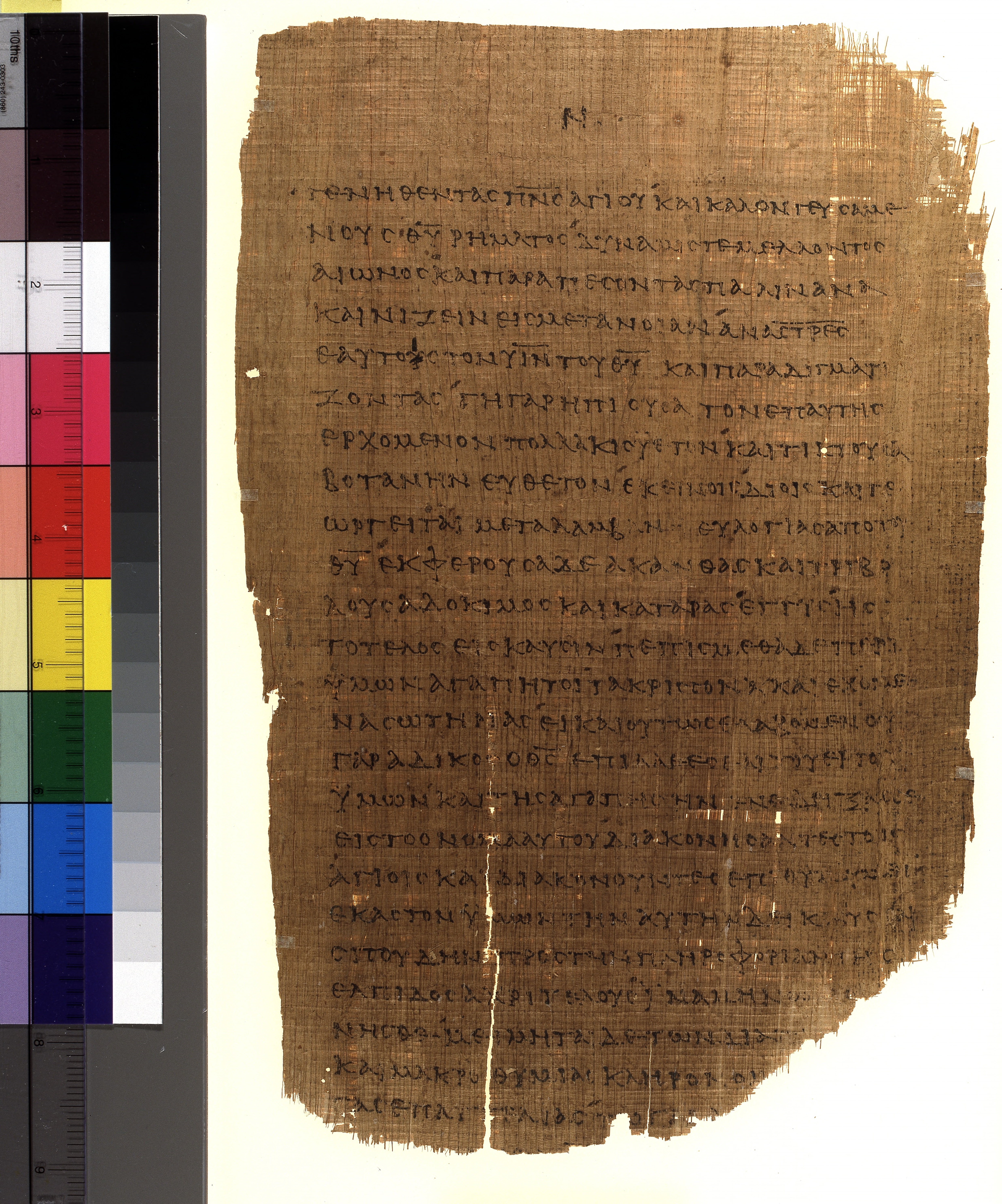 Chester Beatty Papyrus II showing Hebrews 6:7 from Late 2nd to Early 3rd Century found in Fayyum, Egypt (disputed), currently housed at Chester Beatty Library, Dublin and University of Michigan, Ann Arbor