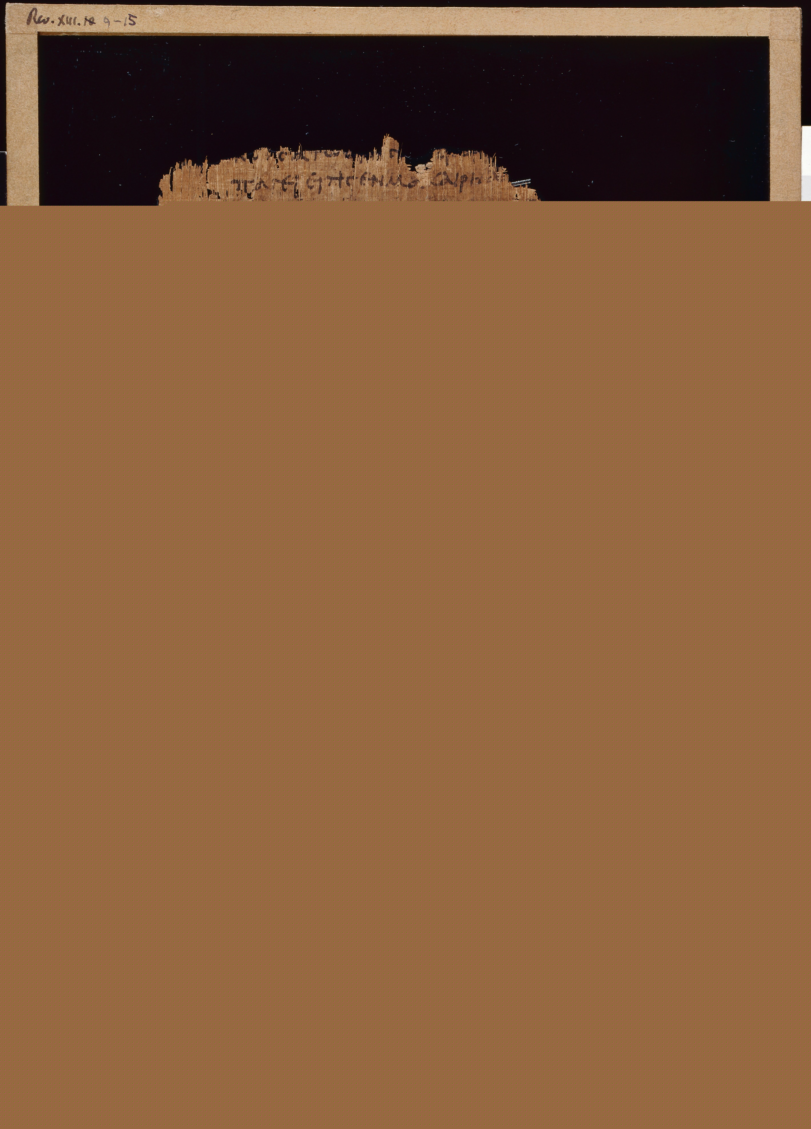 Papyrus 47 showing Revelation 13:10 from Early 3rd Century found in Faiyum, Egypt, currently housed at Chester Beatty Library, Dublin