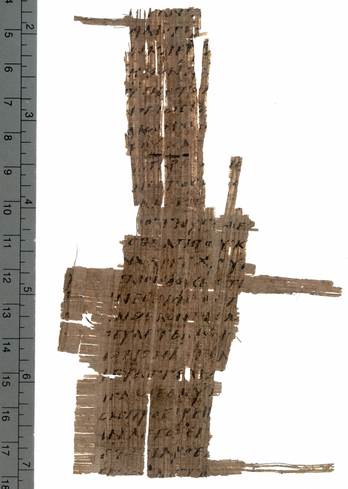 Papyrus 51 showing Galatians 1:2 from 4th - 5th Century found in Oxyrhynchus, Egypt, currently housed at Ashmolean Museum, Oxford