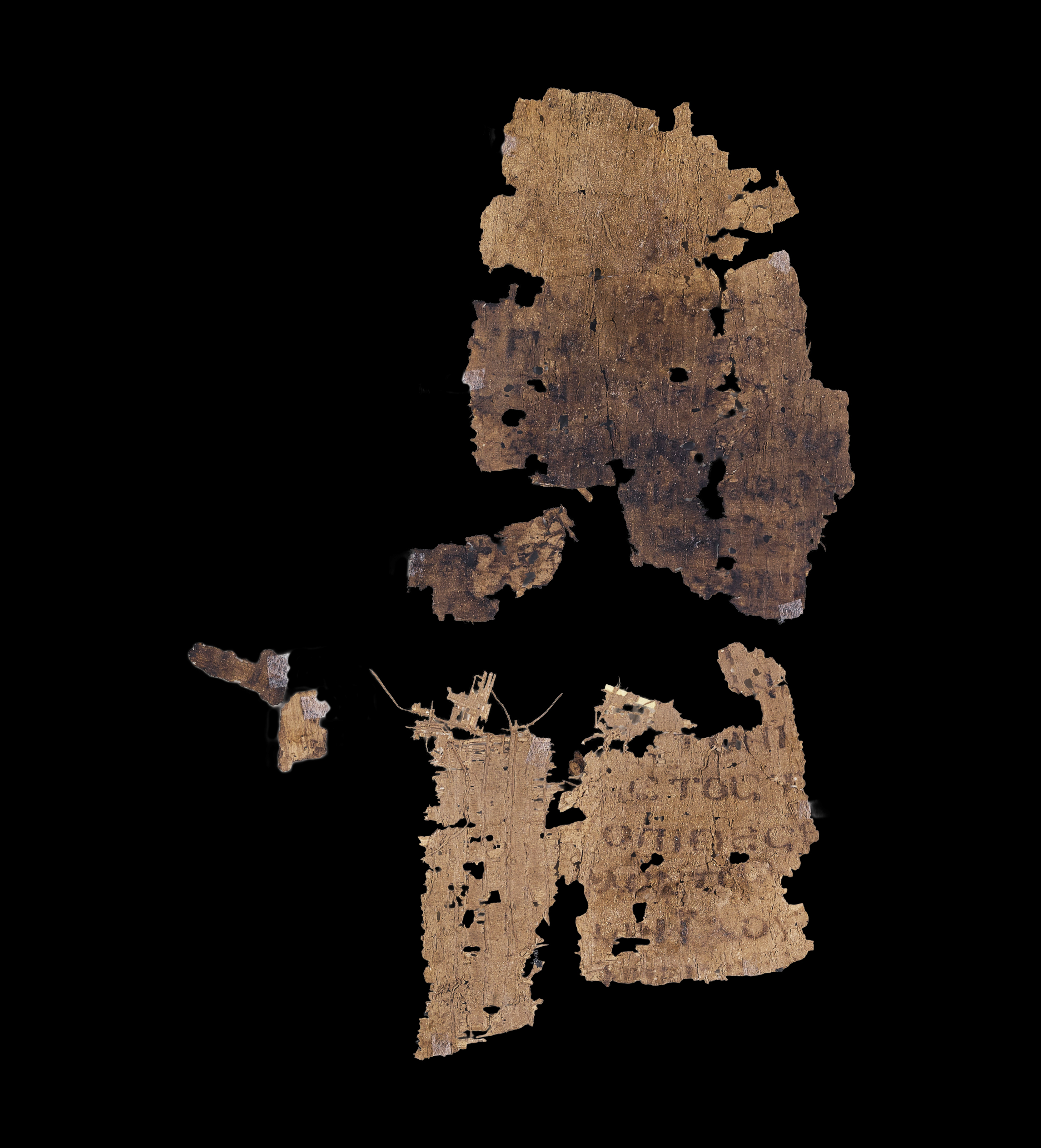 Papyrus 54 showing James 3:4 from 5th / 6th Century found in Egypt, currently housed at Princeton University Library, Princeton, New Jersey