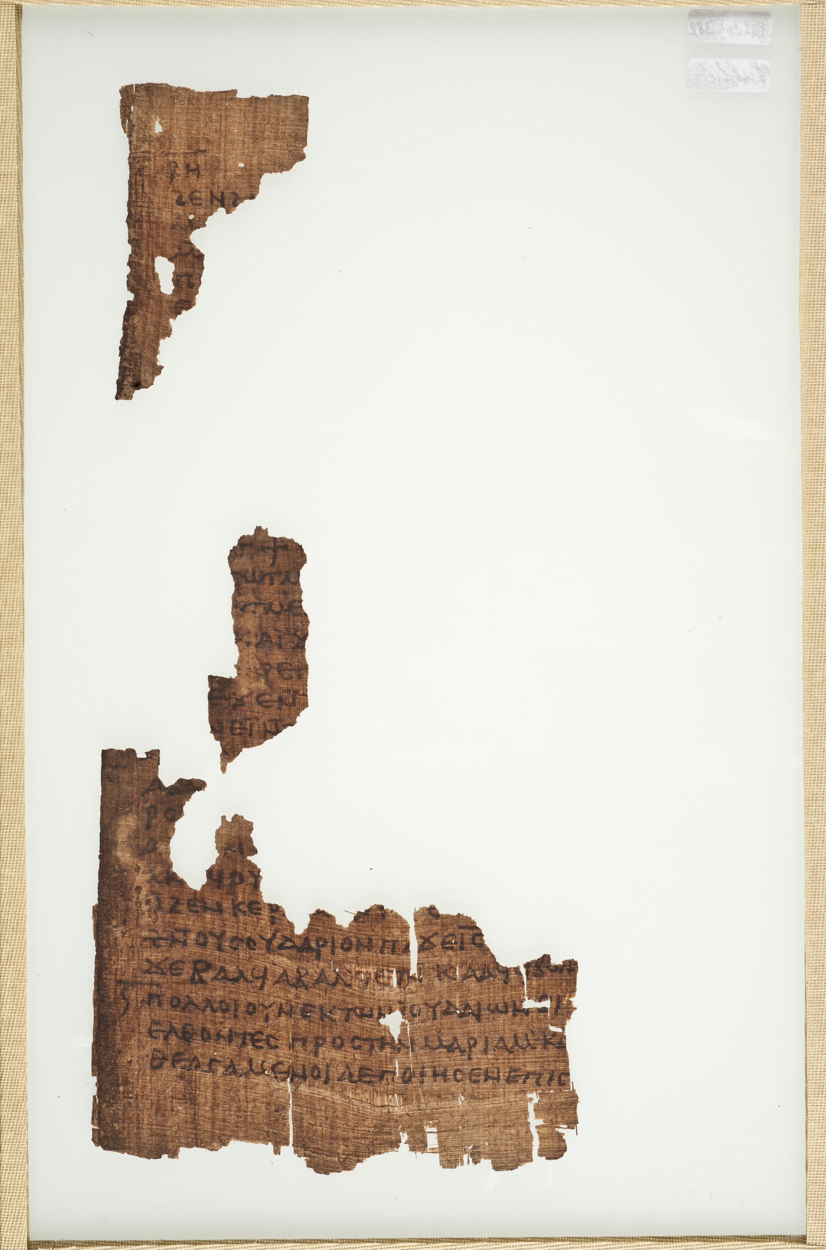 Papyrus 6 showing John 11:45 from 4th Century found in Egypt, currently housed at Bibliothèque nationale et universitaire, Strasbourg