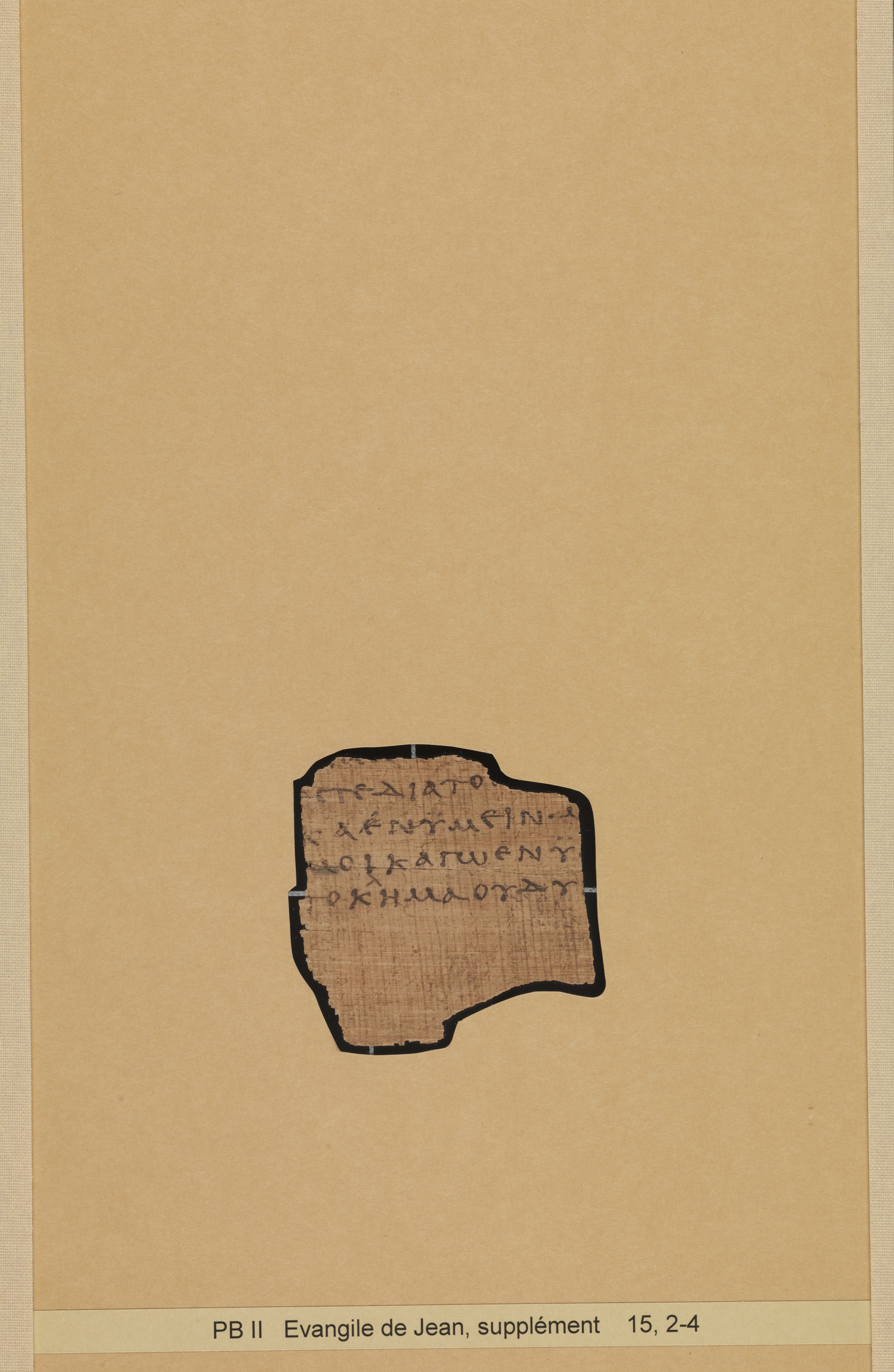 Papyrus 66 showing John 15:2 from Mid 2nd to 3rd Century found in Jabal Abu Mana, Egypt, currently housed at Bodmer Library, Cologny-Geneva, Switzerland