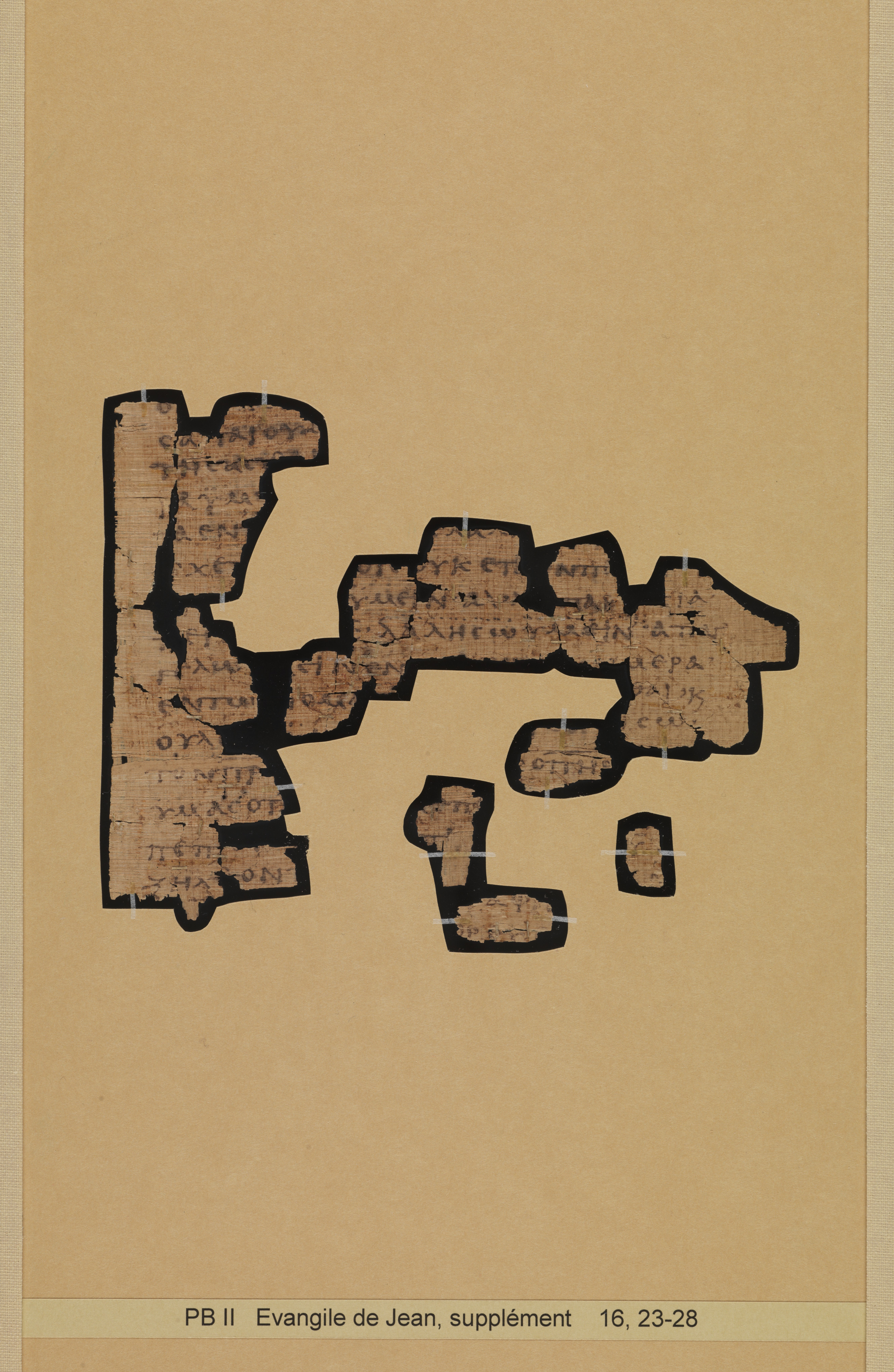 Papyrus 66 showing John 16:28 from Mid 2nd to 3rd Century found in Jabal Abu Mana, Egypt, currently housed at Bodmer Library, Cologny-Geneva, Switzerland