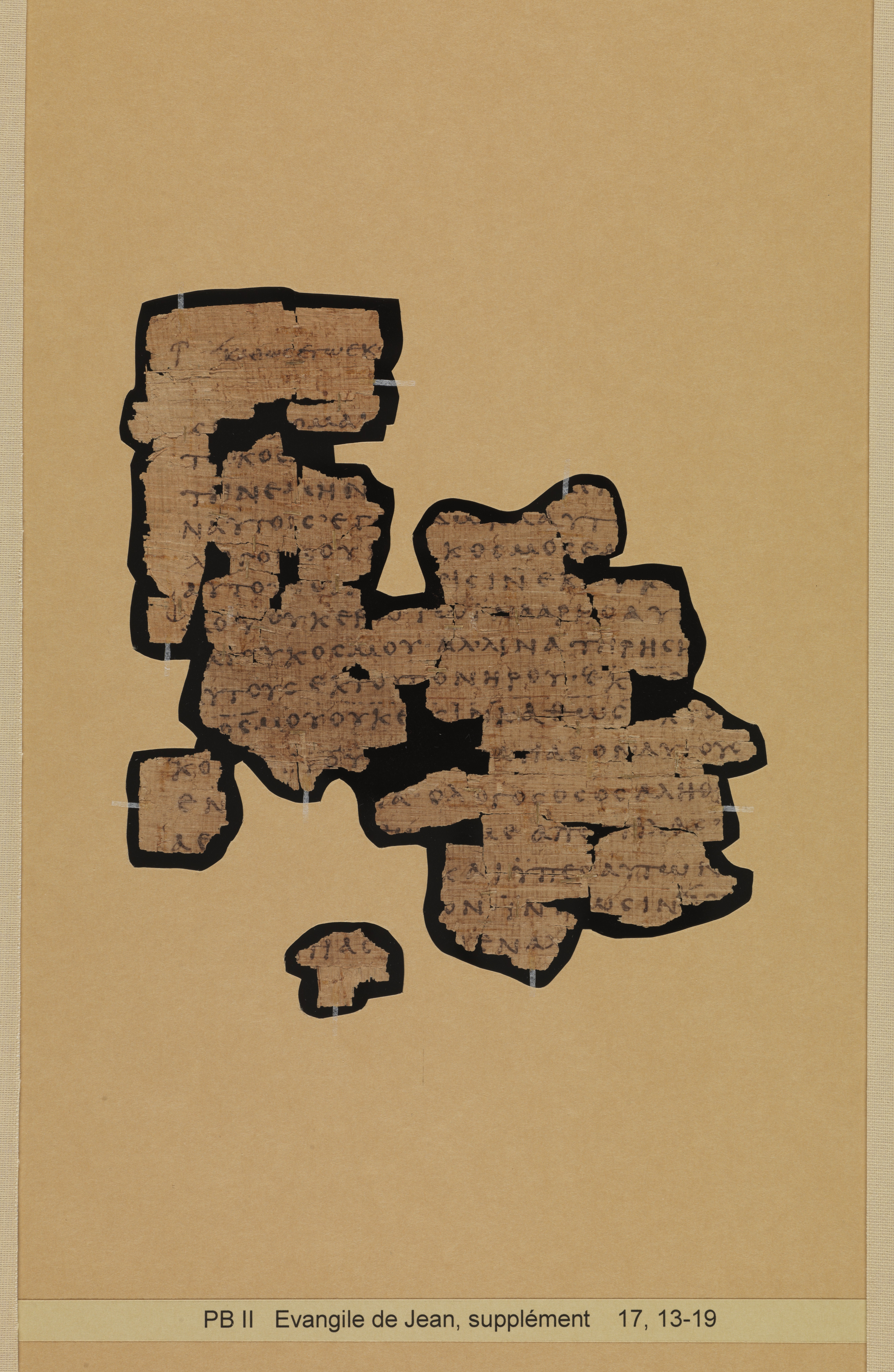 Papyrus 66 showing John 17:13 from Mid 2nd to 3rd Century found in Jabal Abu Mana, Egypt, currently housed at Bodmer Library, Cologny-Geneva, Switzerland