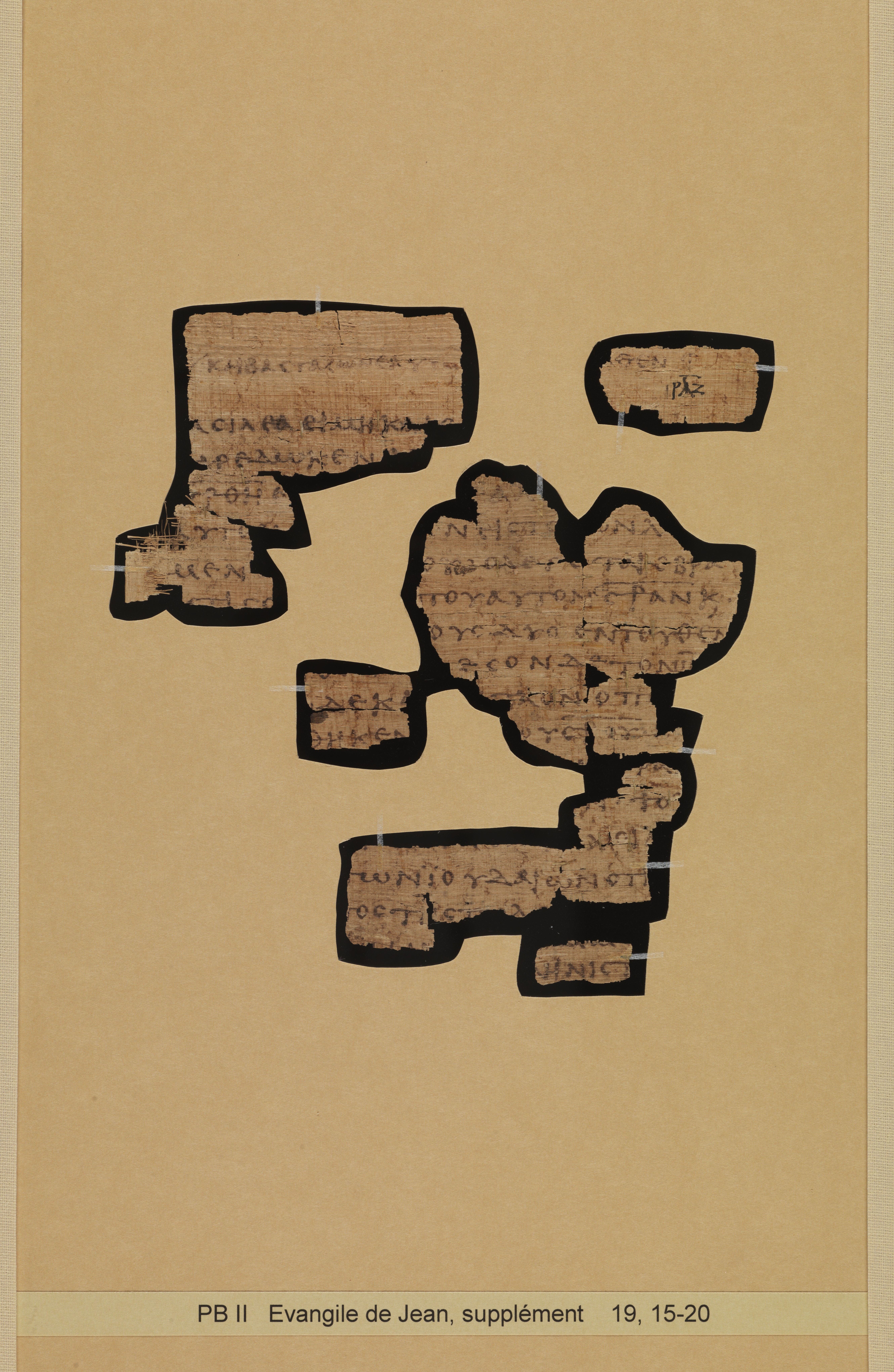 Papyrus 66 showing John 19:19 from Mid 2nd to 3rd Century found in Jabal Abu Mana, Egypt, currently housed at Bodmer Library, Cologny-Geneva, Switzerland