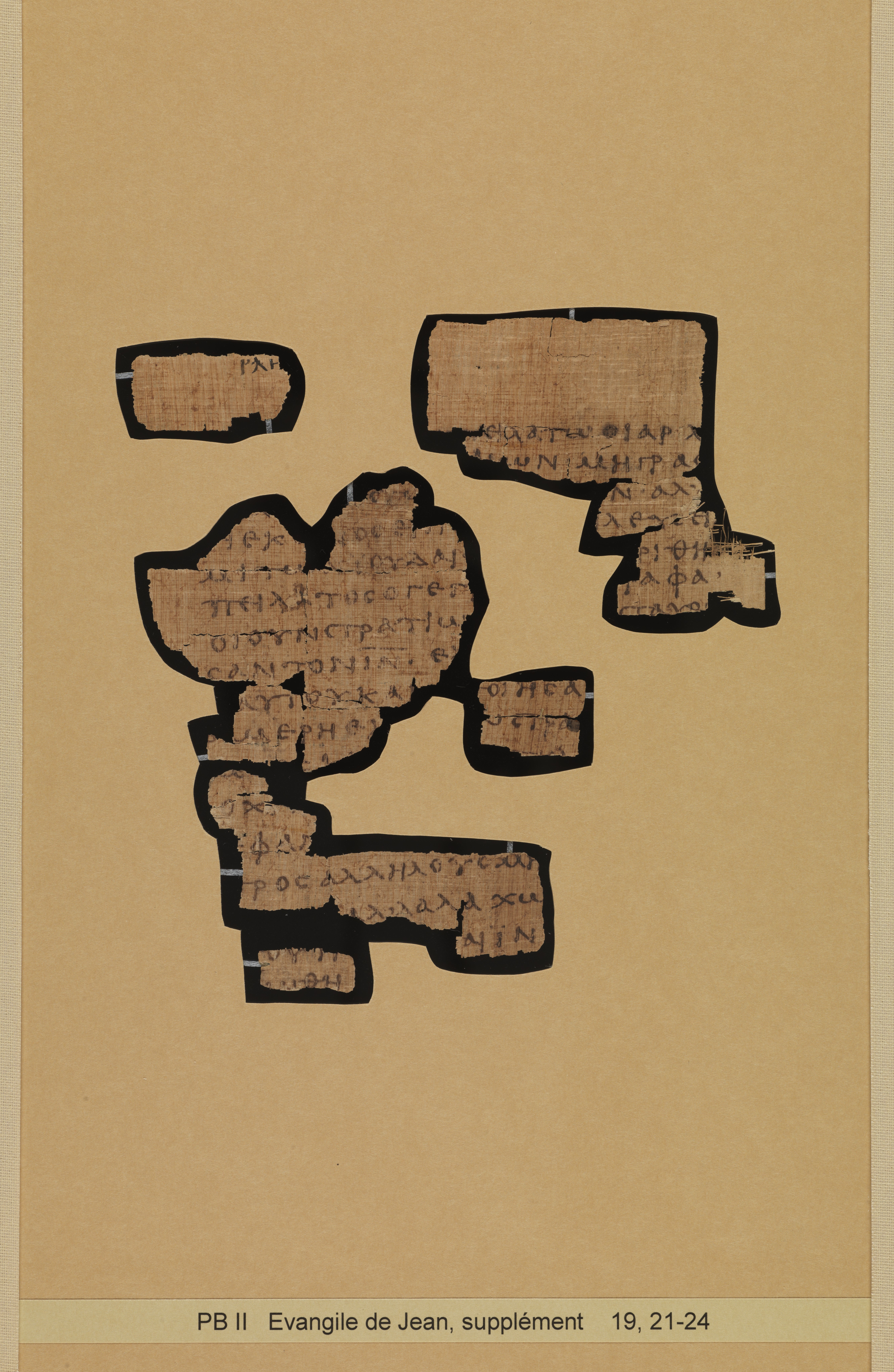 Papyrus 66 showing John 19:21 from Mid 2nd to 3rd Century found in Jabal Abu Mana, Egypt, currently housed at Bodmer Library, Cologny-Geneva, Switzerland