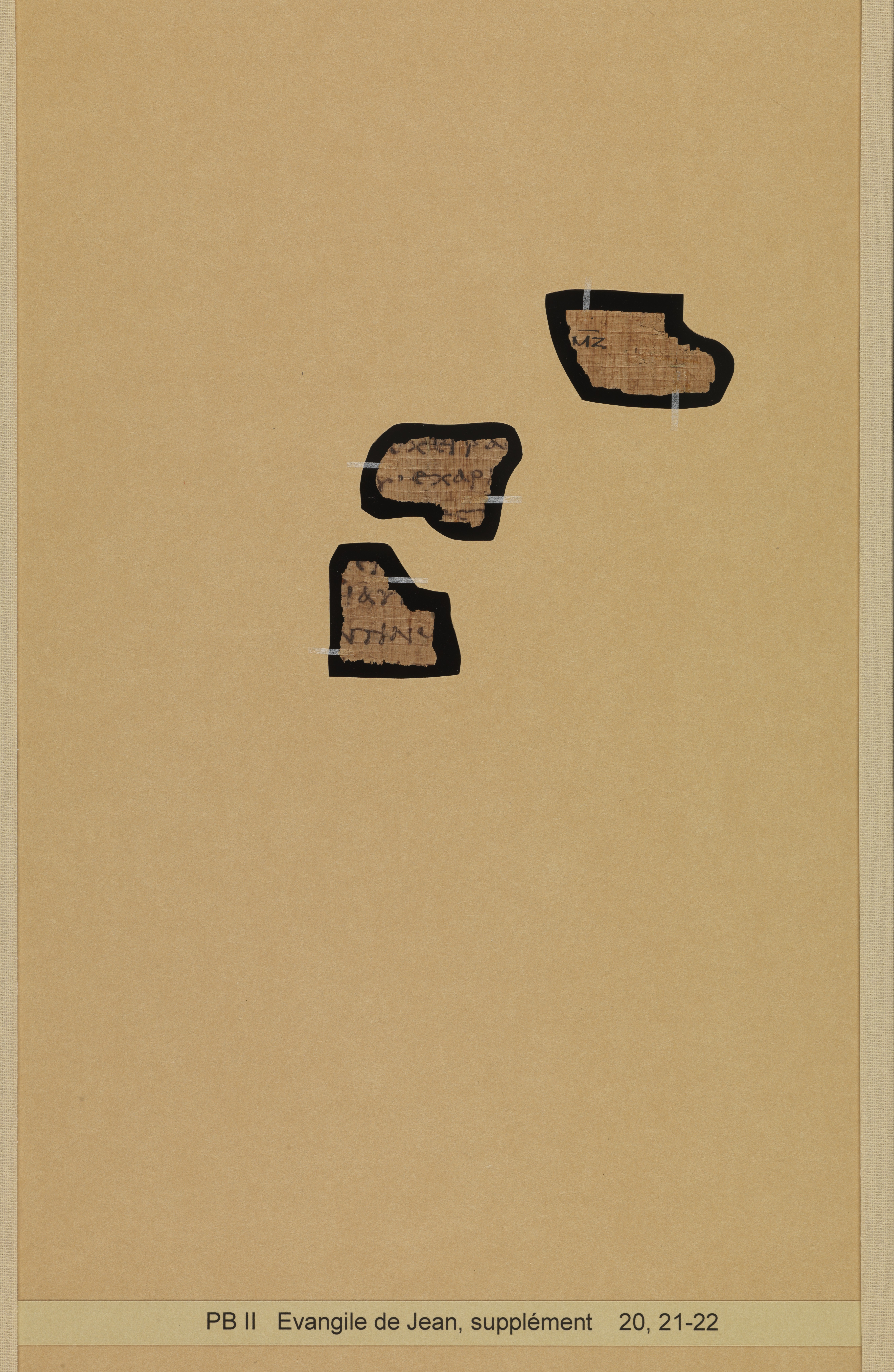 Papyrus 66 showing John 20:22 from Mid 2nd to 3rd Century found in Jabal Abu Mana, Egypt, currently housed at Bodmer Library, Cologny-Geneva, Switzerland