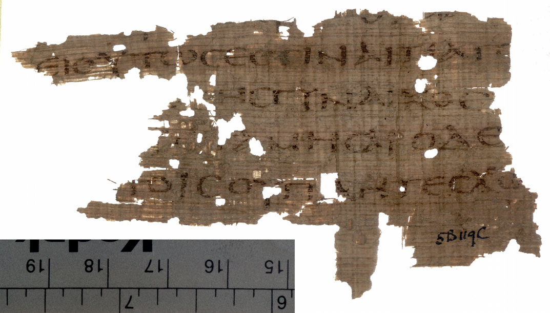 Papyrus 71 showing Matthew 19:10 from 4th Century found in Oxyrhynchus, Egypt, currently housed at Bodleian Art, Archaeology and Ancient World Library, Oxford