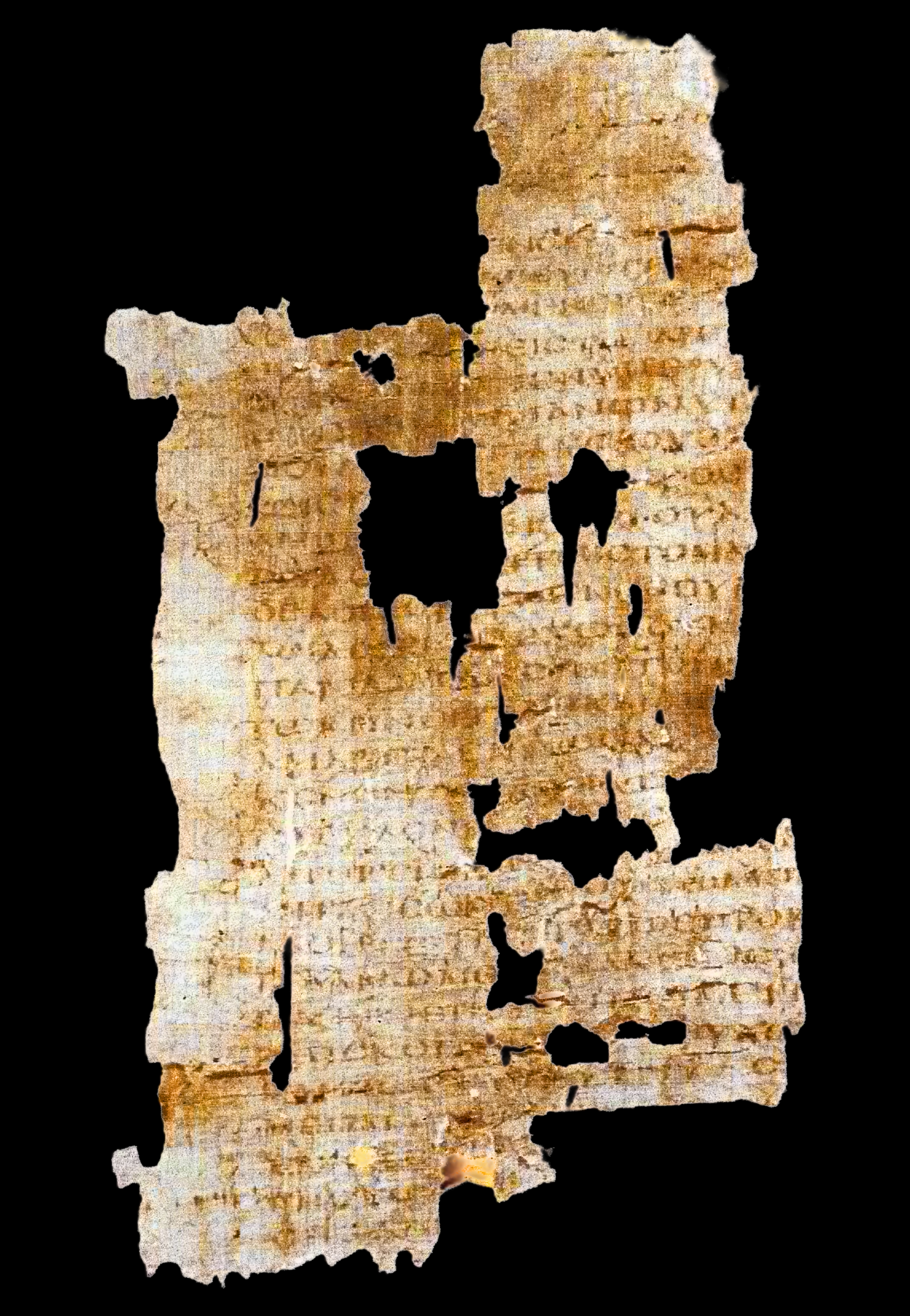 Papyrus 81 showing 1 Peter 2:21 from 4th Century found in Egypt, currently housed at Property S. Daris, Trieste, Italy