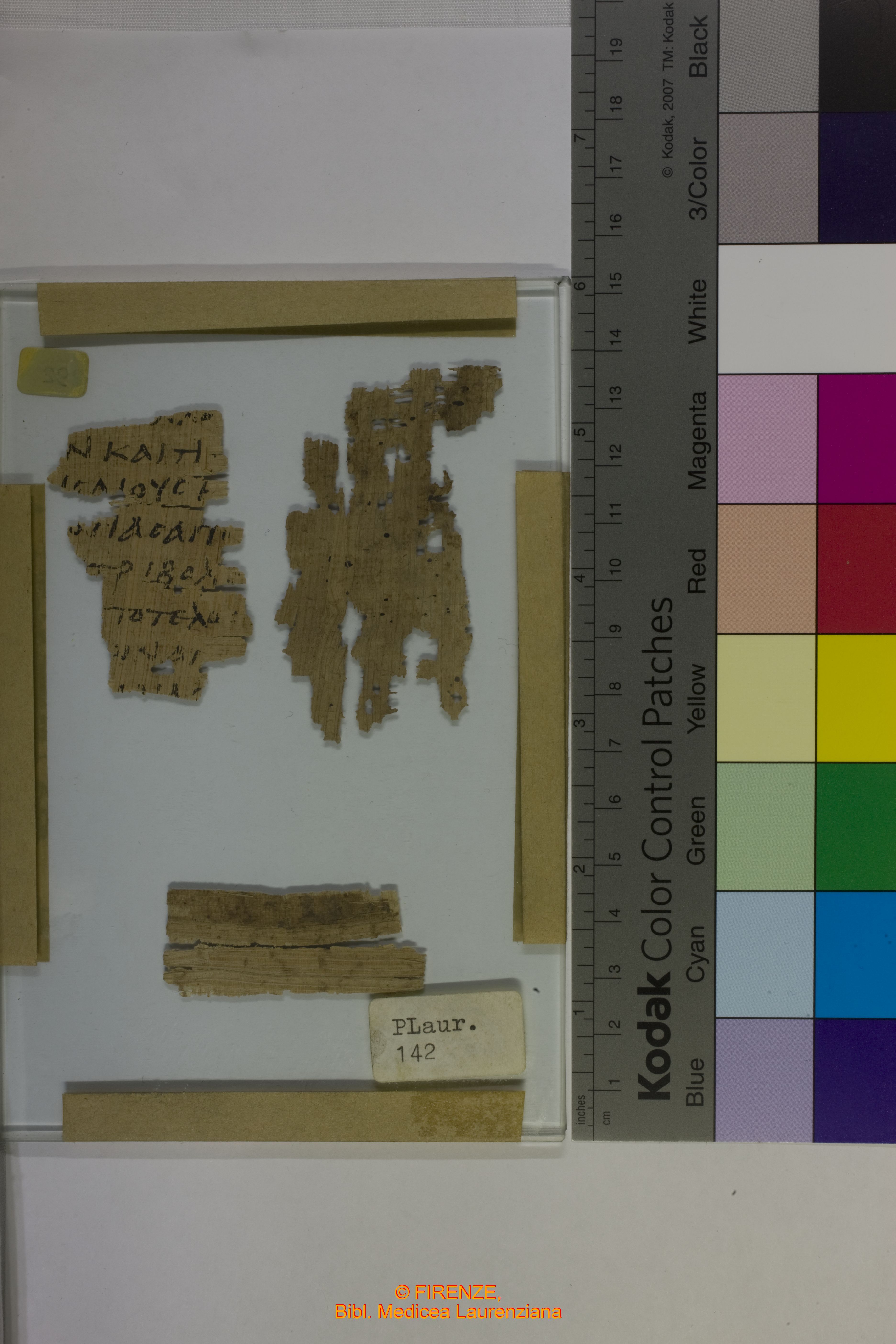 Papyrus 89 showing Hebrews 6:7 from 4th Century found in Egypt, currently housed at Laurentian Library, Florence