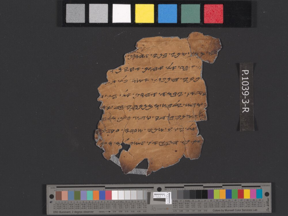 11QpaleoLev (The Paleo-Hebrew Leviticus Scroll) (Scan 1) showing Leviticus 16:2 from Late 1st Century BC - Mid-1st Century AD found in Qumran, Cave 11, currently housed at Israel Museum, Jerusalem