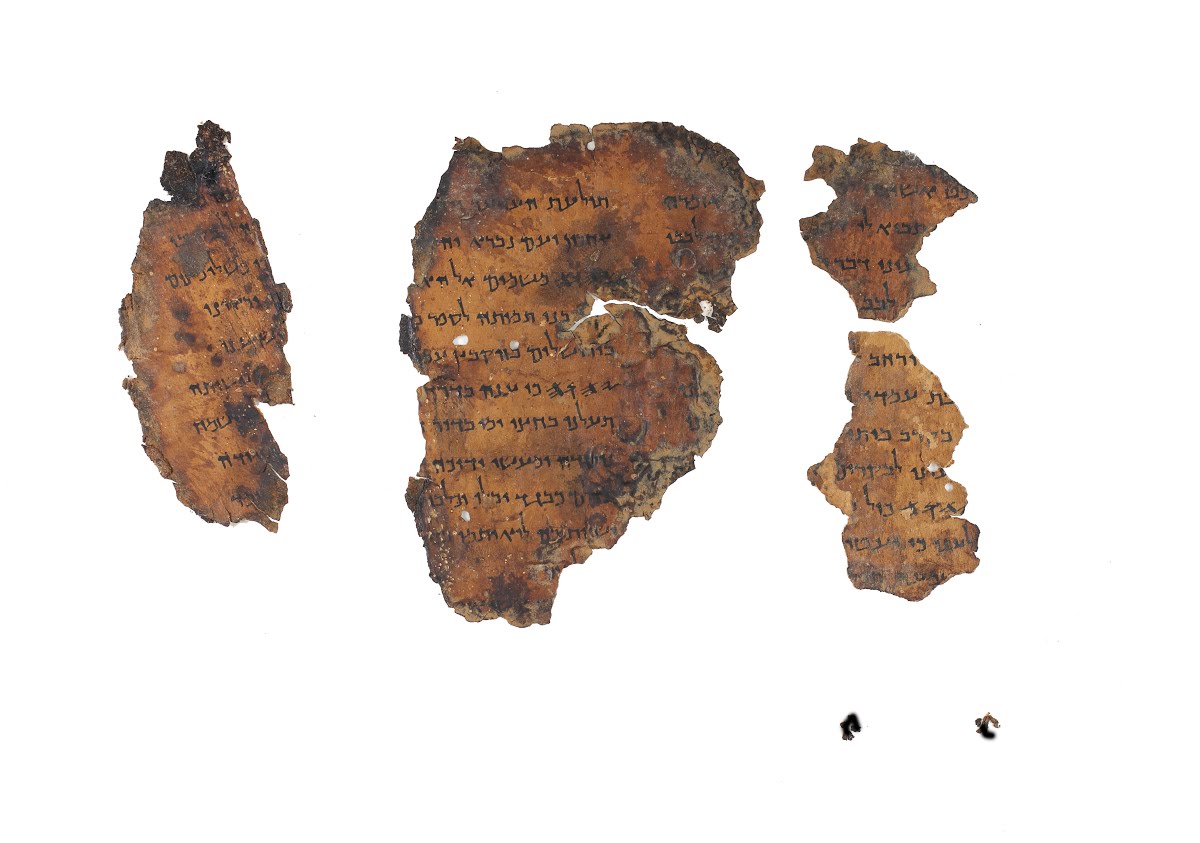 11Q5 (The Great Psalms Scroll) showing Psalms 101:7 from Herodian found in Qumran Cave 11, currently housed at Shrine of the Book, Israel Museum, Jerusalem