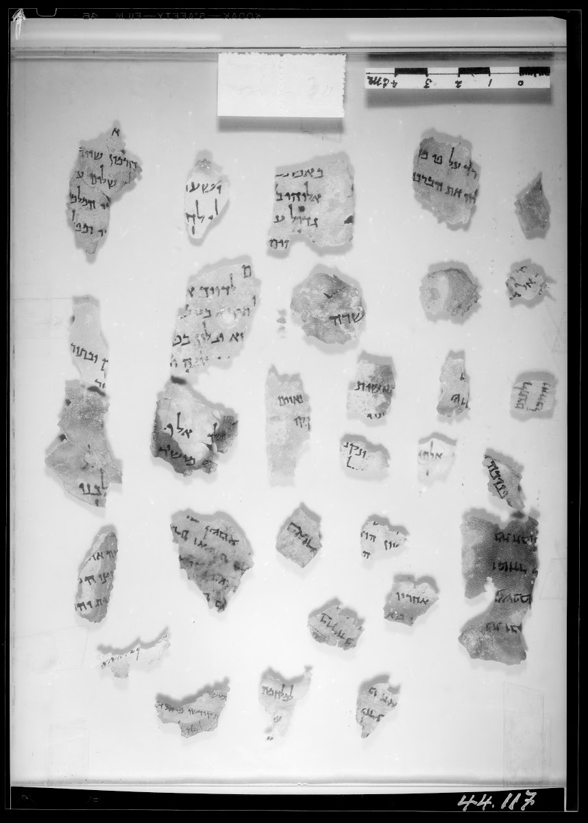 11QPsalmsᵈ (Scan 2) showing Psalms 85:13 from Late 1st Century BC – Mid-1st Century AD found in Qumran, Cave 11, currently housed at Israel Antiquities Authority, Jerusalem