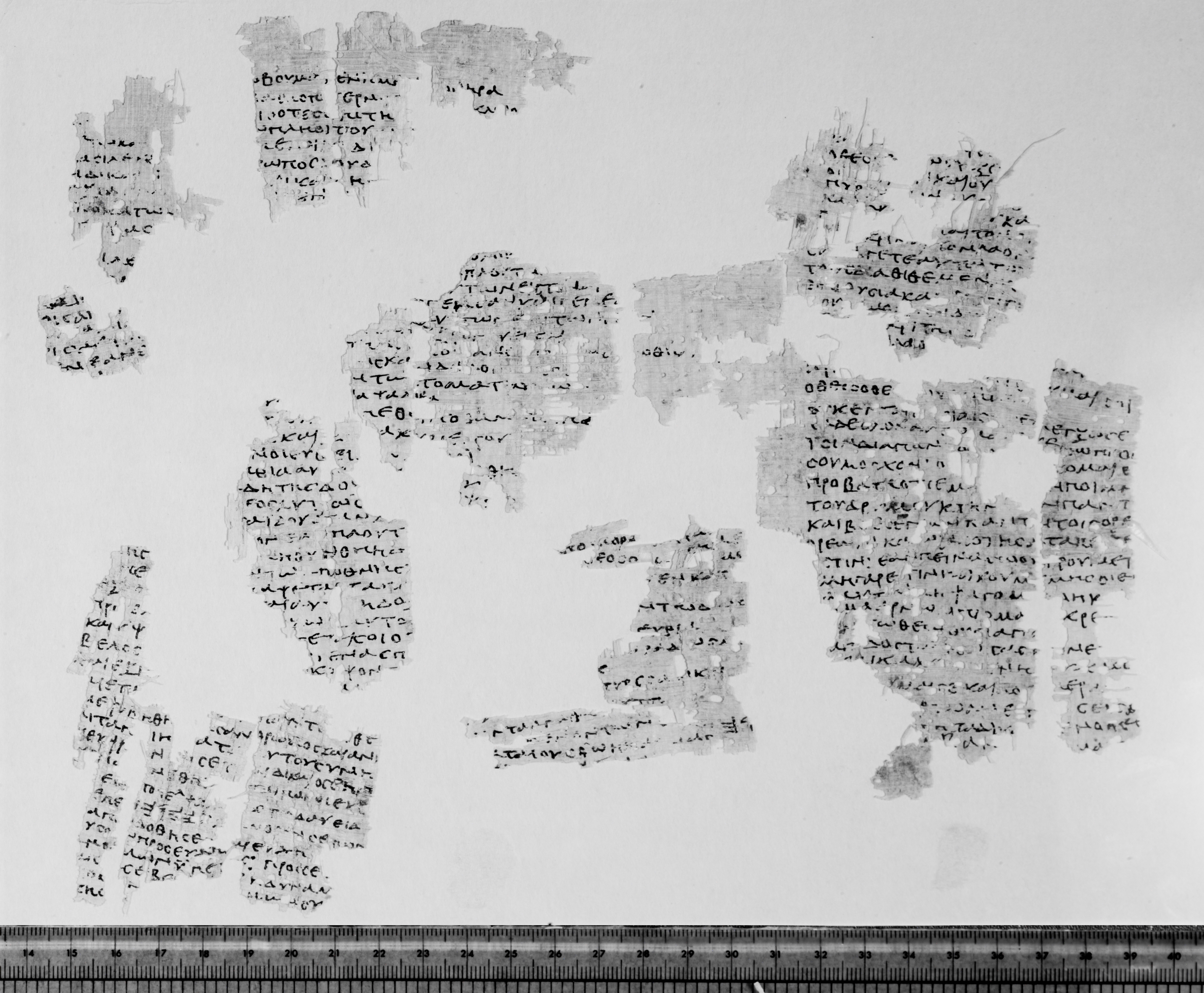 Papyrus Oxyrhynchus 5101 (Scan 2) showing Psalms 48:21 from Mid-1st Century AD - Mid-2nd Century AD found in Oxyrhynchus, Egypt, currently housed at Bodleian Art, Archaeology and Ancient World Library, Oxford