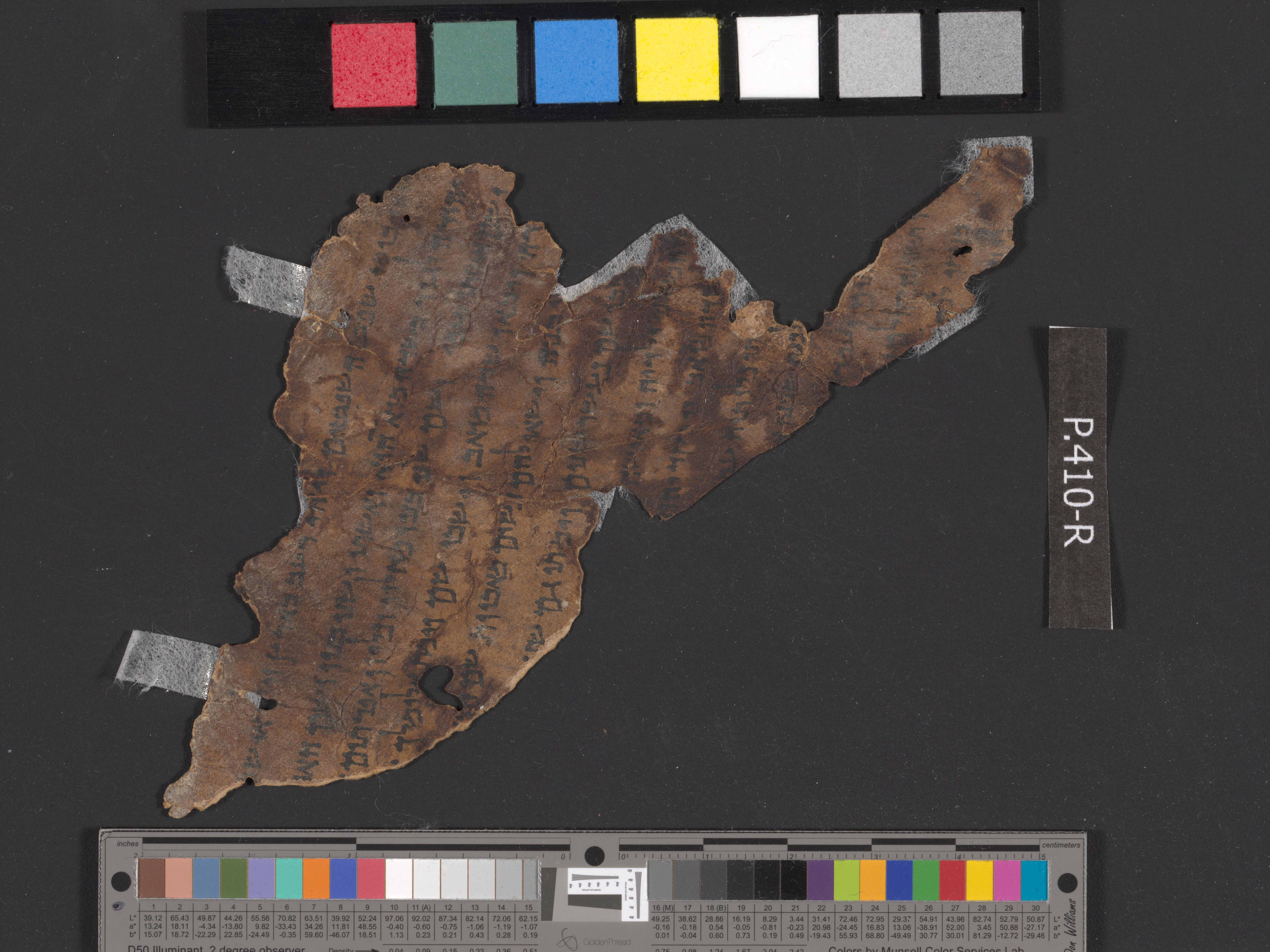 4QRuthᵃ showing Ruth 1:3 from Late Hasmonean (c. 75–50 BC) found in Qumran, Cave 4, currently housed at Rockefeller Museum, Jerusalem