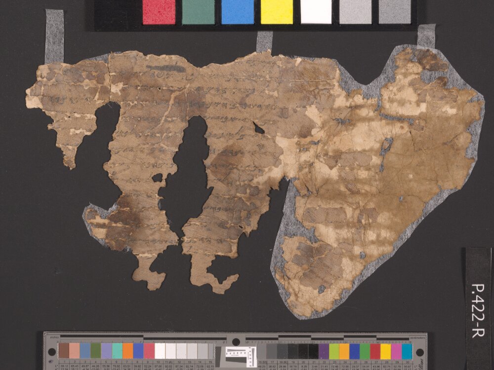 4QpaleoGenesis-Exodus l showing Exodus 14:21 from Late 2nd Century BC – Late 1st Century BC found in Qumran, Cave 4, currently housed at Rockefeller Museum, Jerusalem