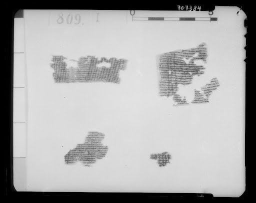 4Q Phylacteries P (Scan 2) showing Deuteronomy 11:21 from Hellenistic-Roman found in Qumran, Cave 4