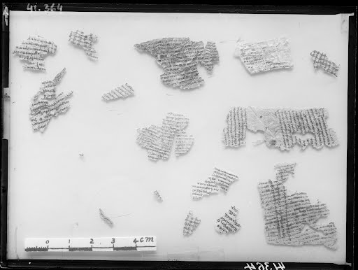 4Q Phylacteries P (Scan 4) showing Deuteronomy 11:21 from Hellenistic-Roman found in Qumran, Cave 4