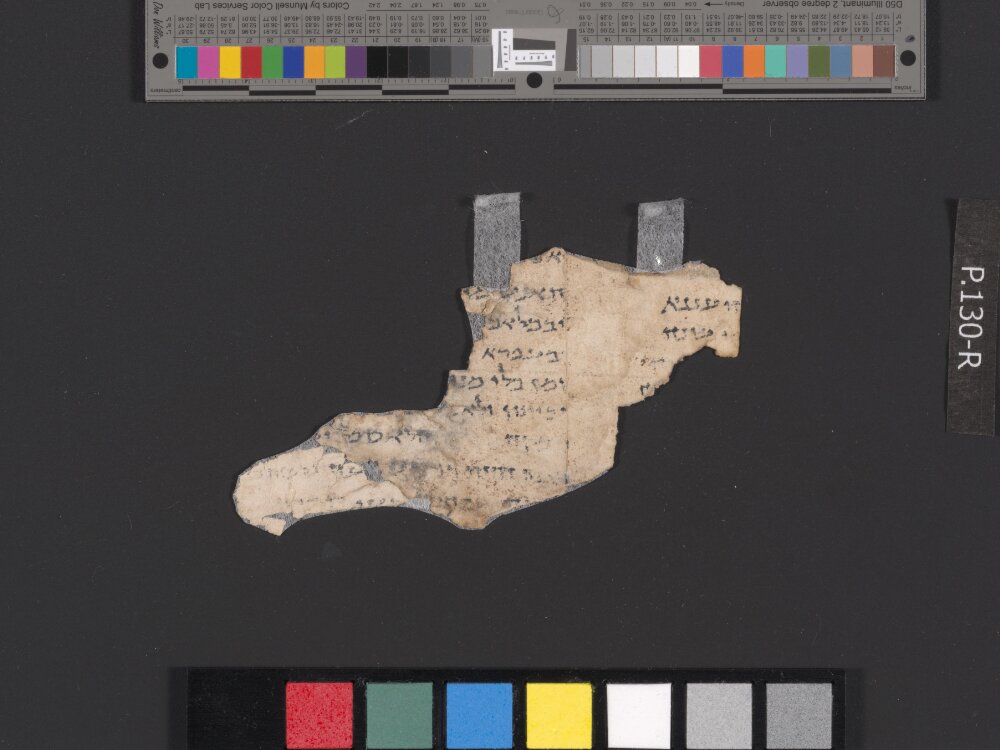 4Q Targum Job showing Job 4:21 from Herodian found in Qumran, Cave 4, currently housed at Rockefeller Museum, Jerusalem