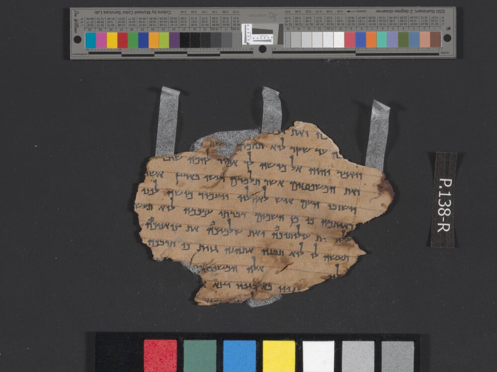 4Q Reworked Pentateuch a showing Leviticus 11:41 from Late 1st Century BC - Early 1st Century AD found in Qumran, Cave 4, currently housed at Rockefeller Museum, Jerusalem