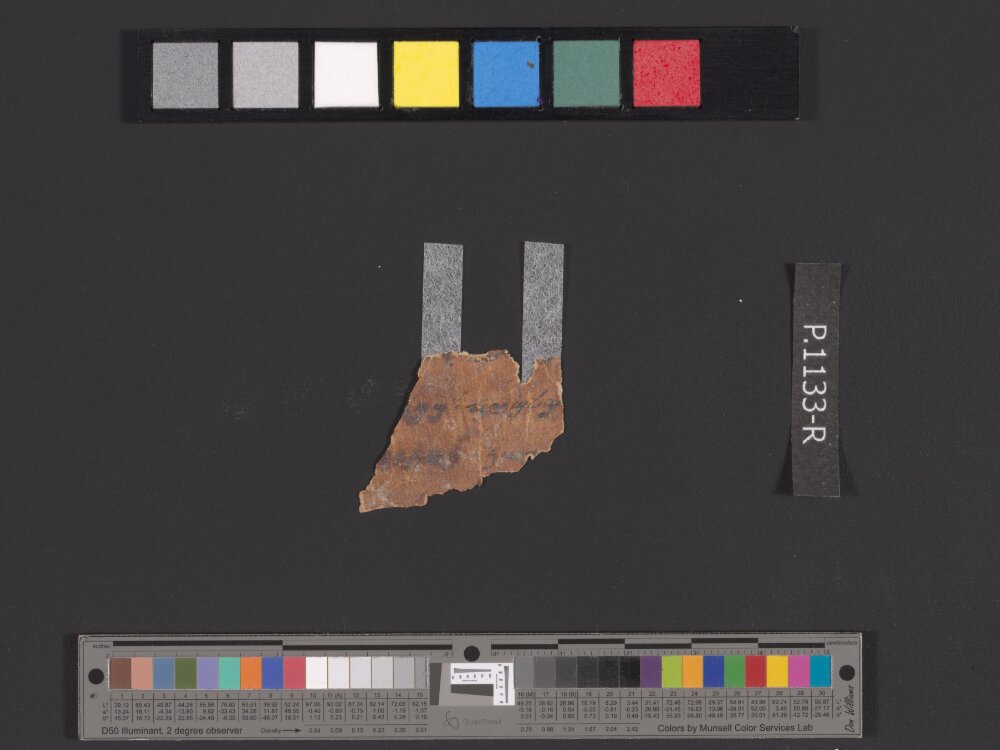 4QpaleoExodus m (Scan 11) showing Exodus 21:6 from Late Hasmonean Period (c. 100–25 BC) found in Qumran, Cave 4, currently housed at Rockefeller Museum, Jerusalem