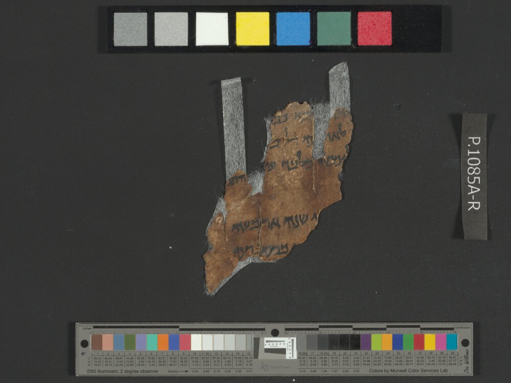 4QNumbers^b (4QNum^b) (Scan 4) showing Numbers 30:7 from Late 1st Century BC – Early 1st Century AD found in Qumran, Cave 4, currently housed at Rockefeller Museum, Jerusalem