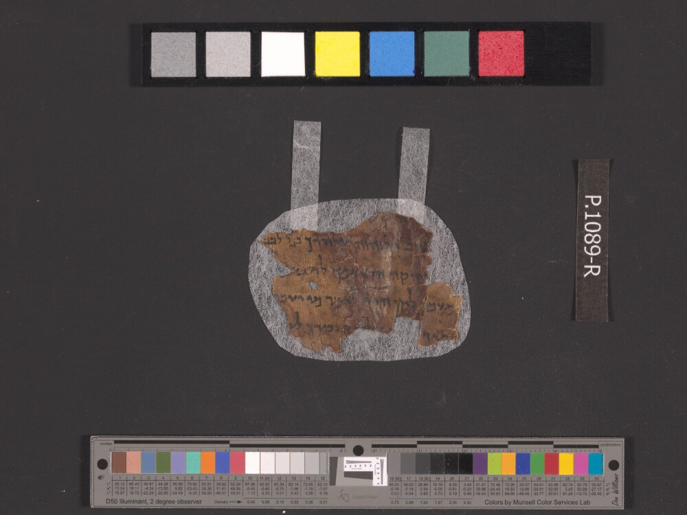 4Q Deuteronomy b (Scan 1) showing Deuteronomy 31:24 from Mid-2nd Century BC – Early 1st Century BC found in Qumran, Cave 4, currently housed at Rockefeller Museum, Jerusalem