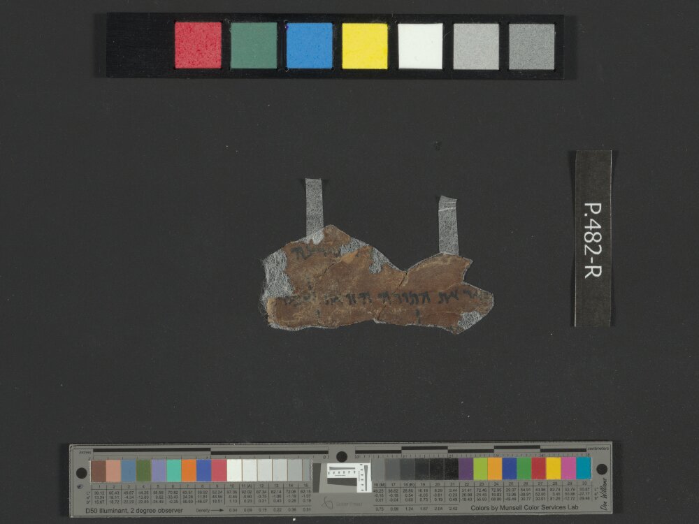 4Q Reworked Pentateuch b (Scan 1) showing Numbers 20:18 from c. 75–50 BC found in Qumran, Cave 4, currently housed at Rockefeller Museum, Jerusalem