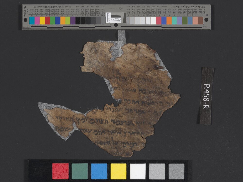 4Q Reworked Pentateuch b showing Deuteronomy 11:2 from c. 75–50 BC found in Qumran, Cave 4, currently housed at Rockefeller Museum, Jerusalem