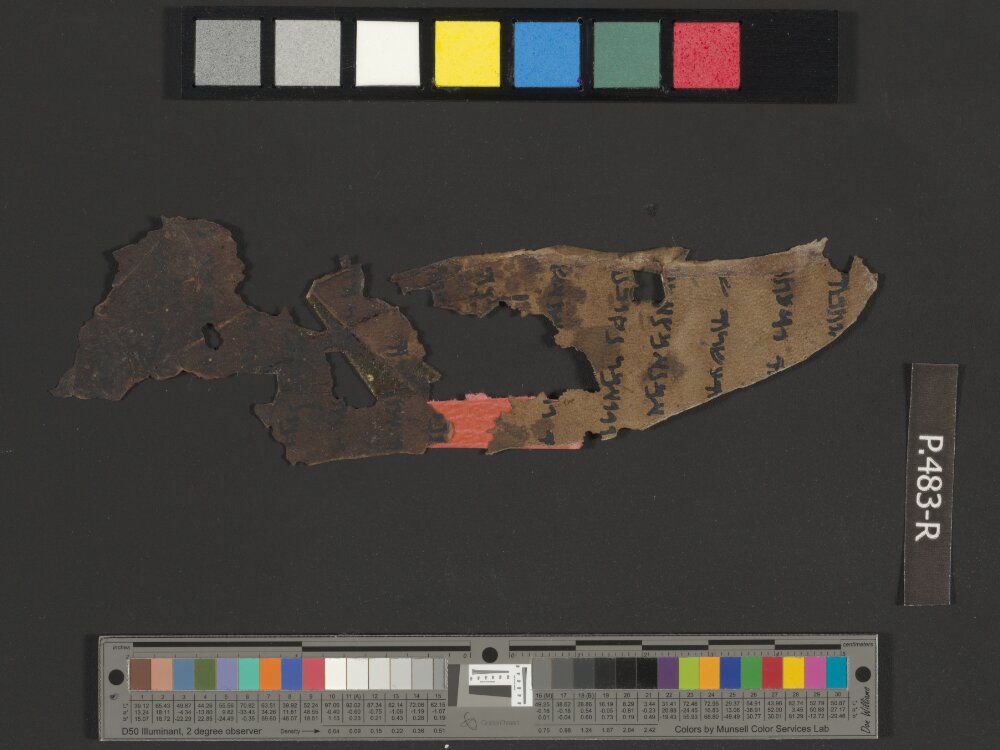 4Q Reworked Pentateuch b (Scan 1) showing Genesis 30:32 from c. 75–50 BC found in Qumran, Cave 4, currently housed at Rockefeller Museum, Jerusalem