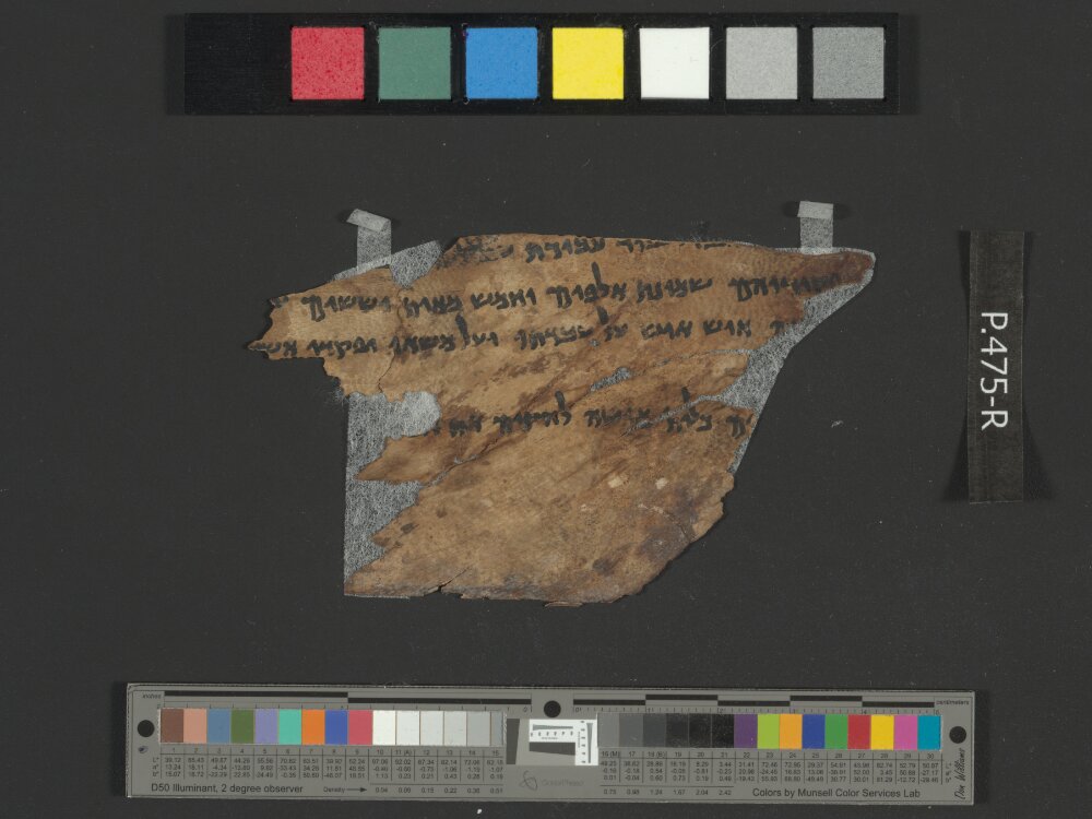 4Q Reworked Pentateuch c showing Numbers 4:49 from c. 75–50 BC found in Qumran, Cave 4, currently housed at Rockefeller Museum, Jerusalem