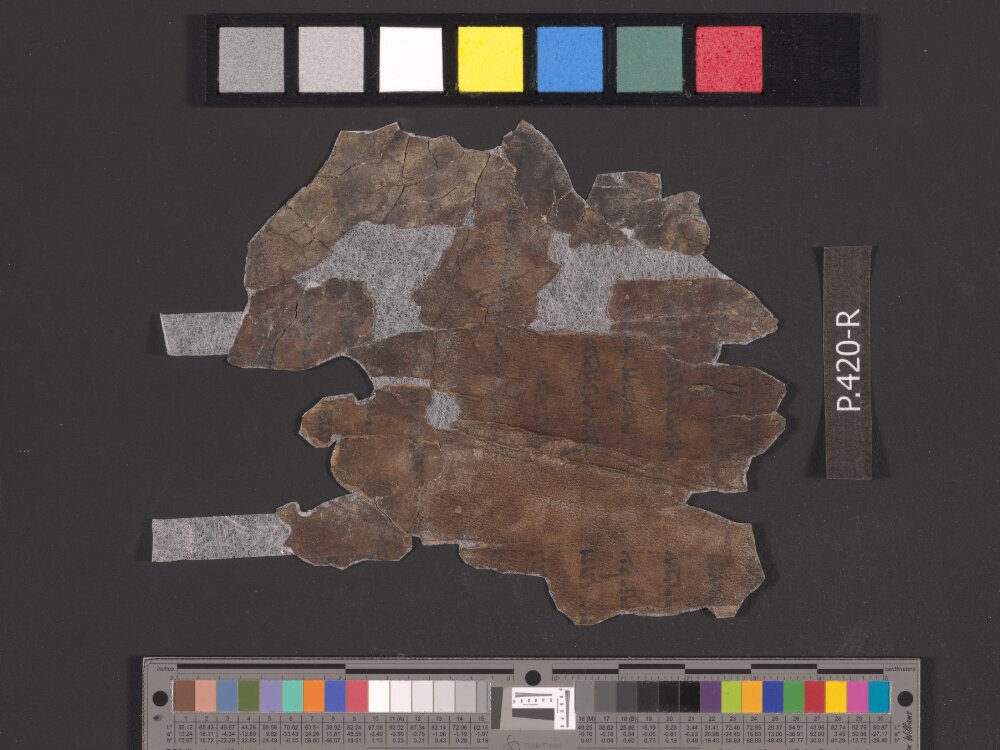 4QGenesis e (Scan 3) showing Genesis 40:21 from 50–25 BC found in Qumran, Cave 4, currently housed at Rockefeller Museum, Jerusalem
