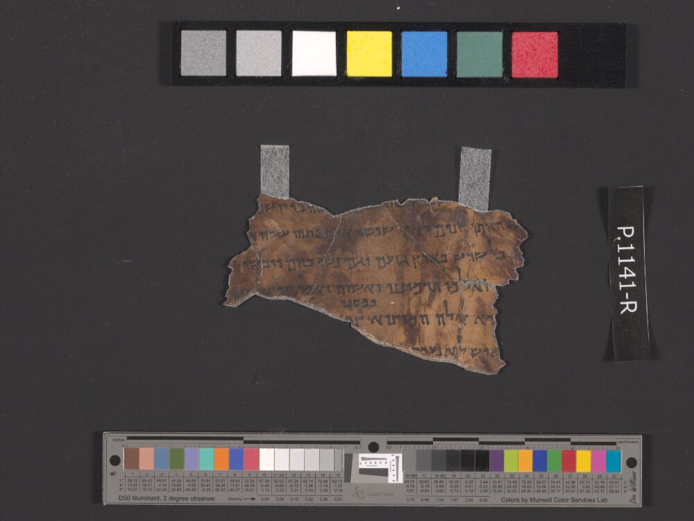 4QIsaᵋ showing Isaiah 40:23 from c. 50–25 BC found in Qumran, Cave 4, currently housed at Rockefeller Museum, Jerusalem