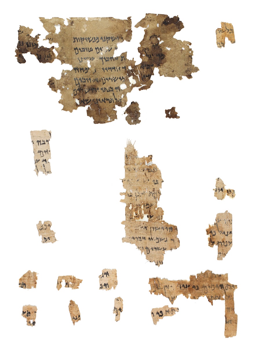 6Q Canticles (Scan 1) showing Song of Solomon 1:3 from Mid-1st Century AD found in Qumran, Cave 6, currently housed at Israel Museum, Jerusalem