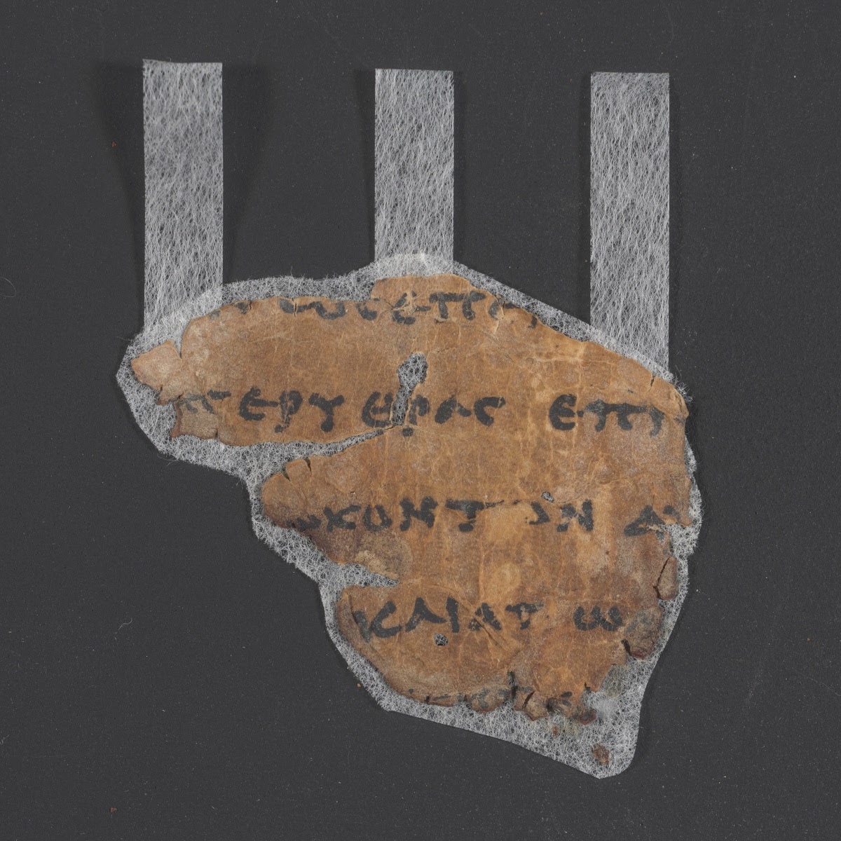 4Q122 (4QLXXDeut / Rahlfs 819) (Scan 1) showing Deuteronomy 11:4 from Early to Mid-2nd Century BC found in Qumran, Cave 4, currently housed at Rockefeller Museum, Jerusalem