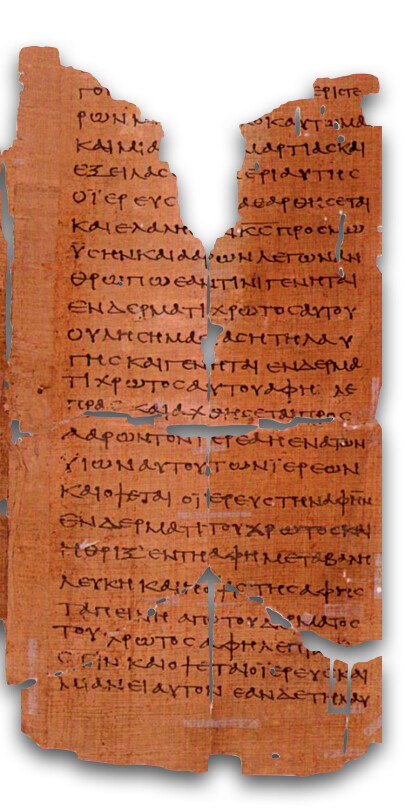 Schøyen Collection MS 2649 (Rahlfs 830) showing Leviticus 13:2 from Late 2nd Century AD - Mid-3rd Century AD found in Fayum or Aphroditopolis, Egypt, currently housed at Schøyen Collection, Oslo