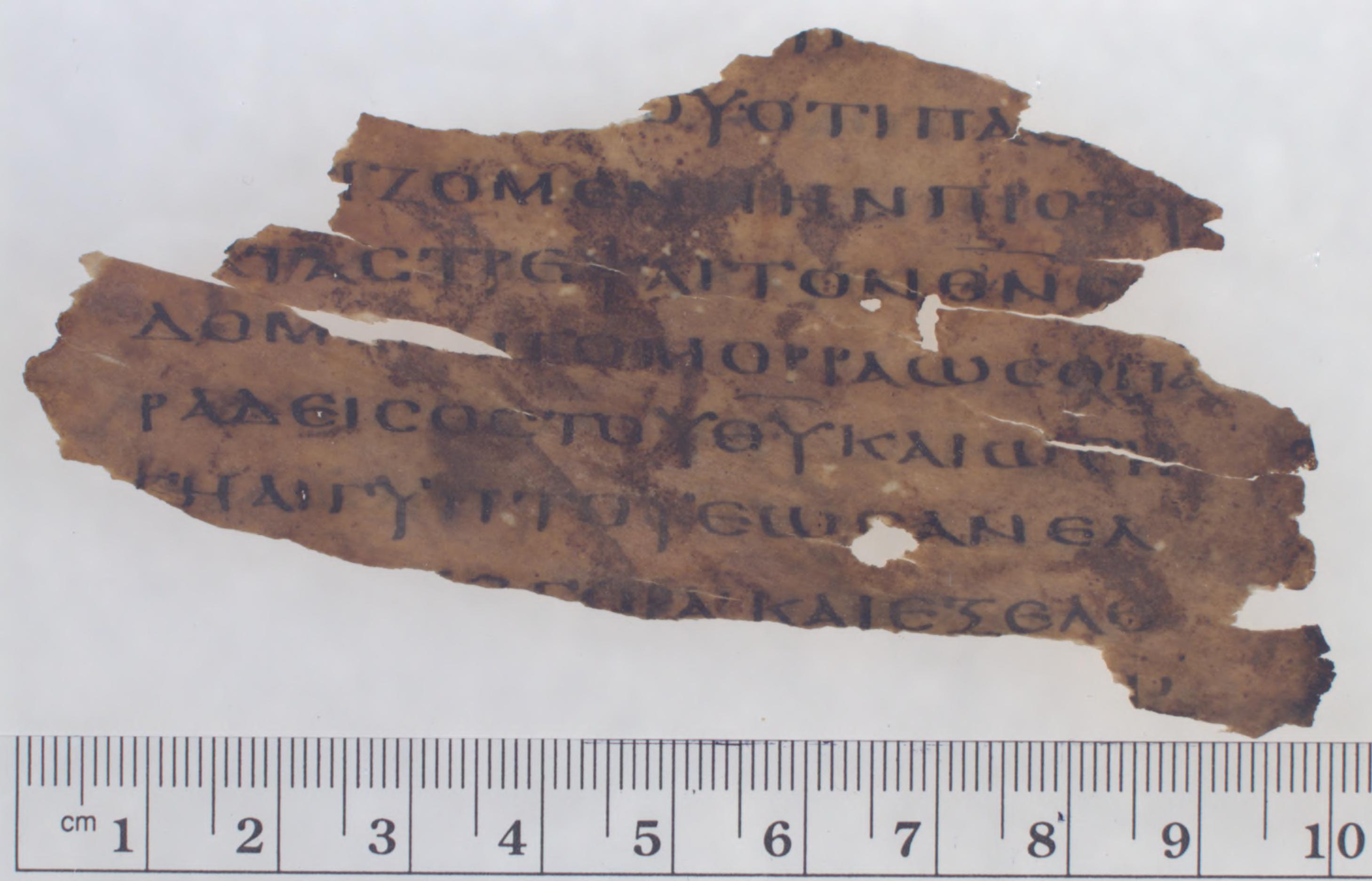 P. Mich. Inv. 2724 (Rahlfs 832) showing Genesis 13:11 from 4th Century AD found in Egypt, currently housed at University of Michigan Library, Ann Arbor