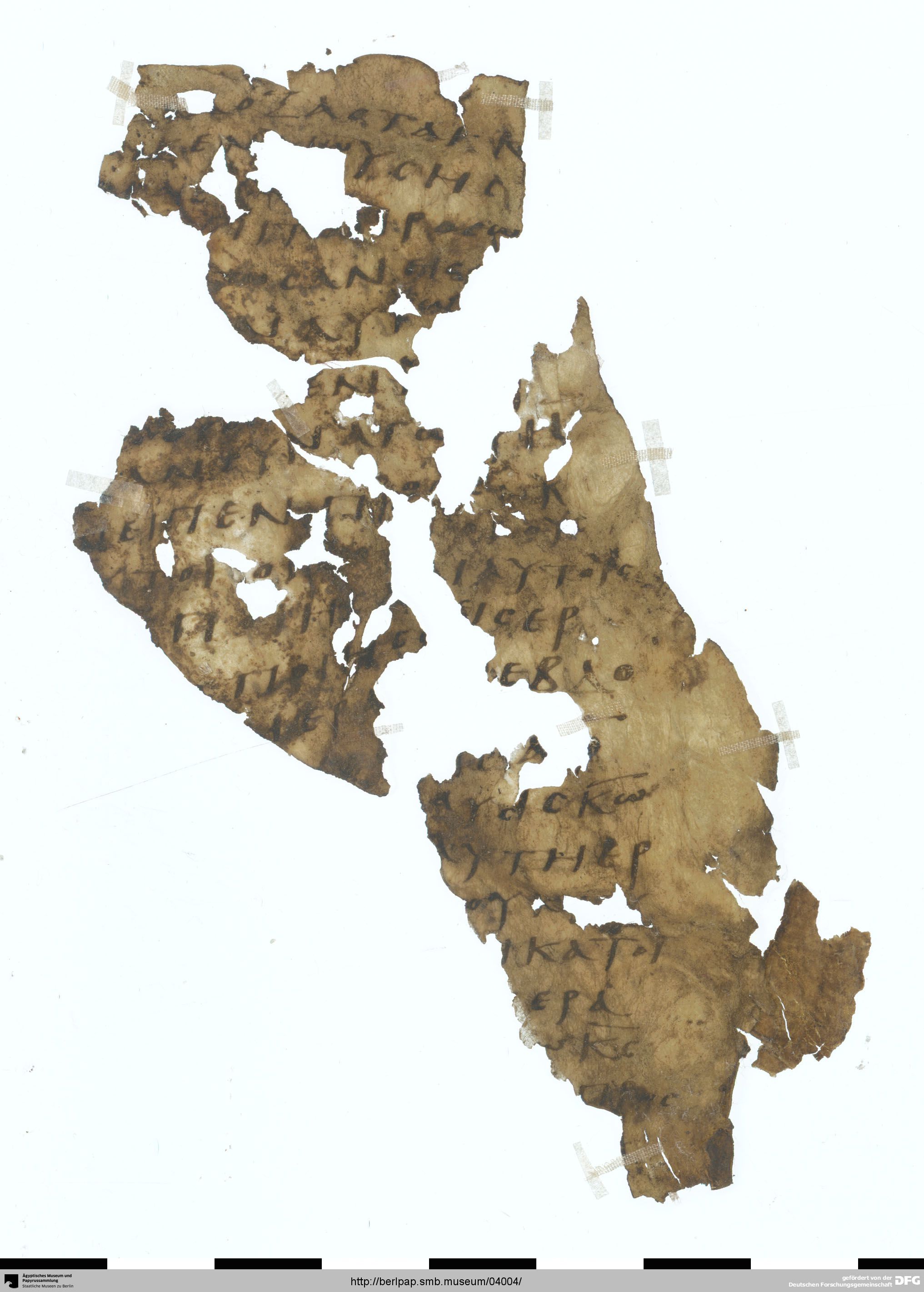 Rahlfs 836 showing Exodus 35:2 from 3rd – 4th Century AD, currently housed at Ägyptisches Museum und Papyrussammlung, Berlin