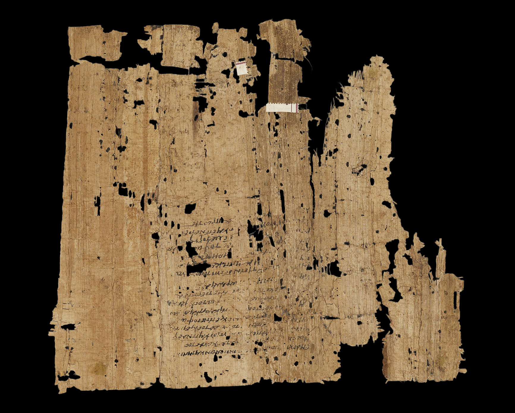 Papyrus Amherst Gr. 1.3c showing Genesis 1:3 from 3rd Century AD found in Arsinoite Nome, Egypt, currently housed at Morgan Library & Museum, New York