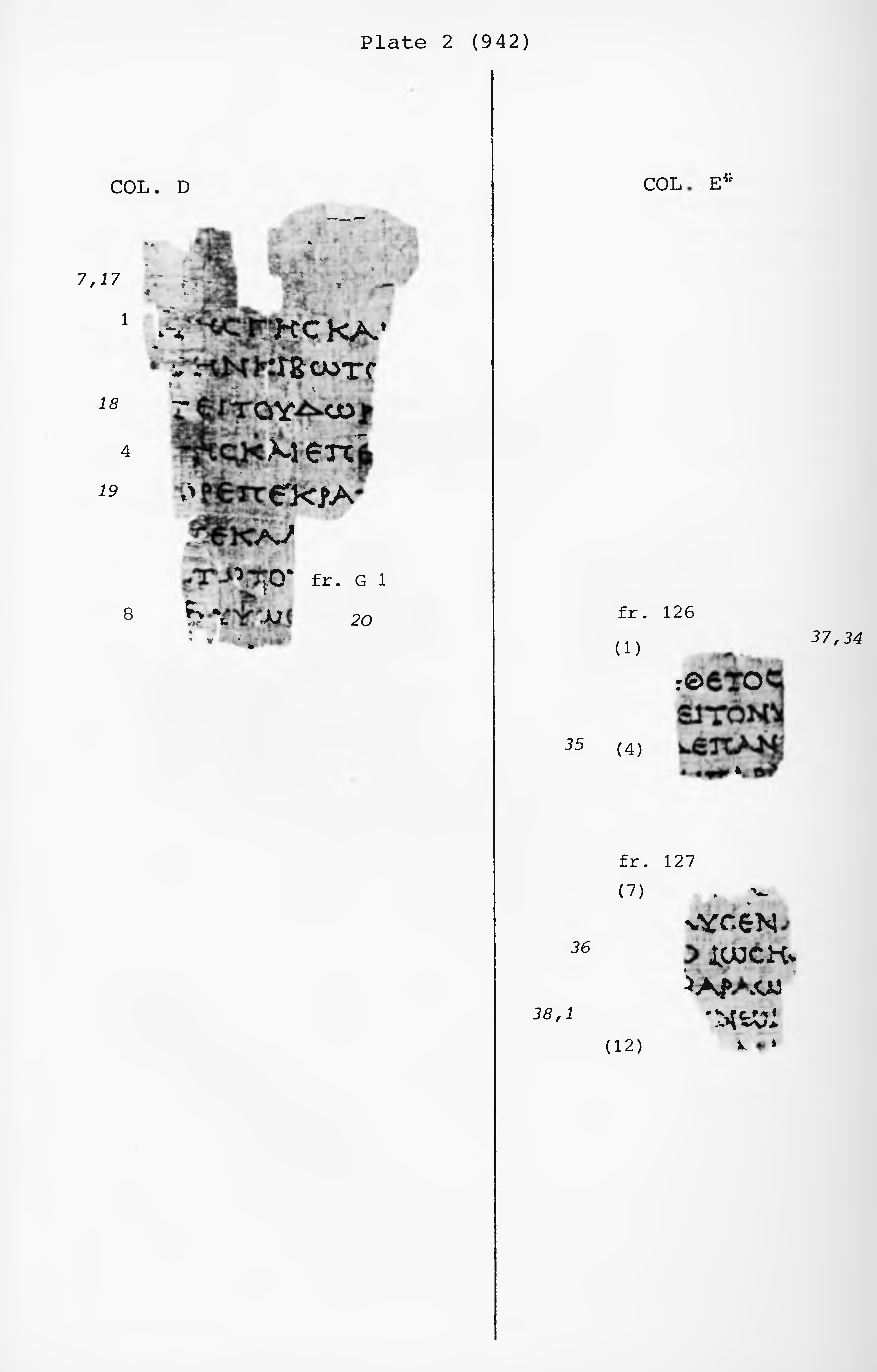 Papyrus Fouad 266a (Rahlfs 942) showing Genesis 7:19 from 2nd – 1st Century BC found in Fayum, Egypt, currently housed at Société Royale Égyptienne de Papyrologie, Cairo