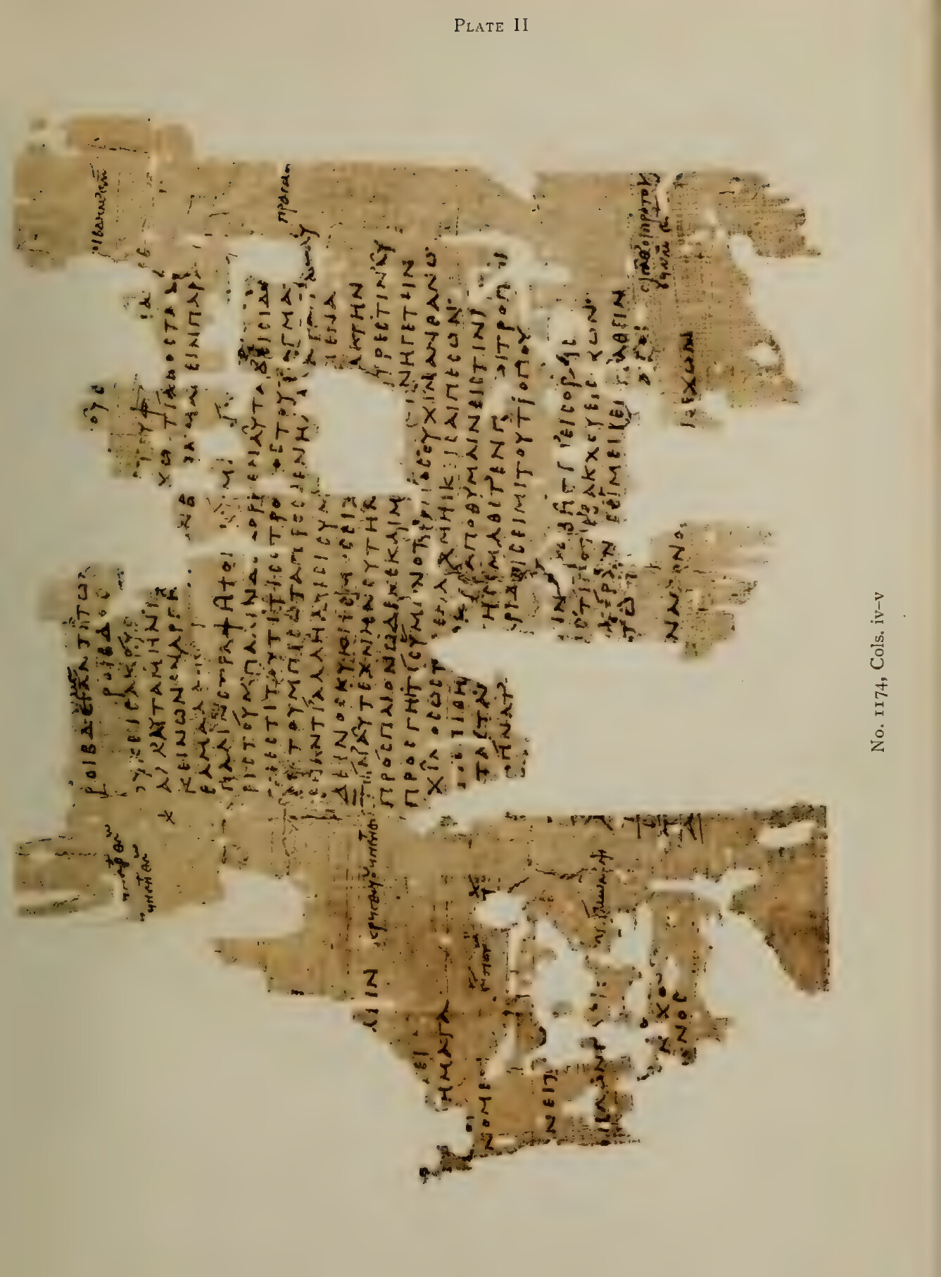 P.Oxy. 1166 showing Genesis 16:8 from 3rd Century AD found in Oxyrhynchus, Egypt, currently housed at British Library, London