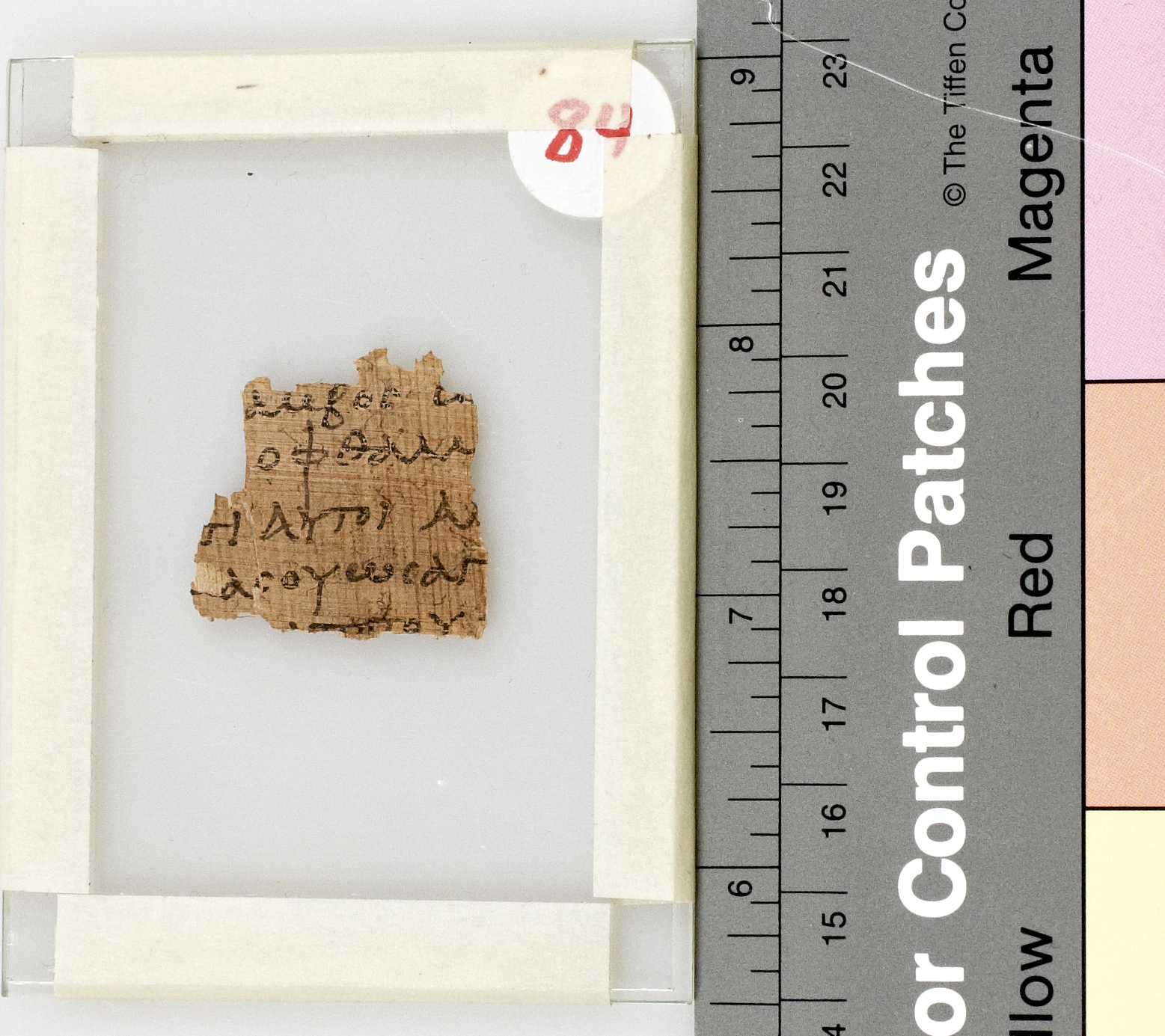 Papyrus Montserrat Roca 84 showing Song of Solomon 5:13 from Late 3rd Century – Early 4th Century AD found in Egypt, currently housed at Abbey of Montserrat, Barcelona