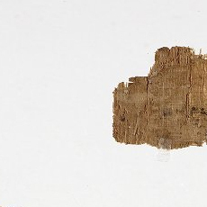 Papyrus Rylands 458 showing Deuteronomy 25:1 from Mid-2nd Century BC found in Fayum, Egypt, currently housed at John Rylands Library, Manchester