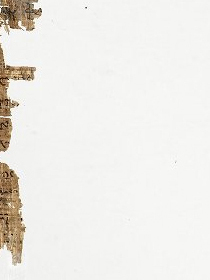 Papyrus Rylands 458 showing Deuteronomy 27:15 from Mid-2nd Century BC found in Fayum, Egypt, currently housed at John Rylands Library, Manchester